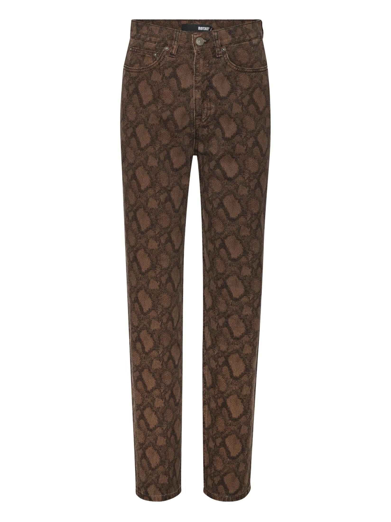 Printed straight jeans