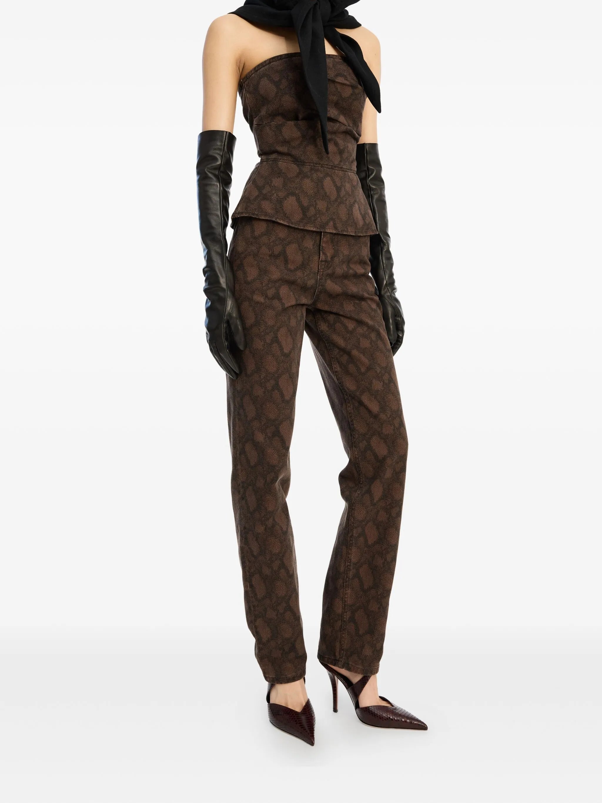 Printed Straight Jeans