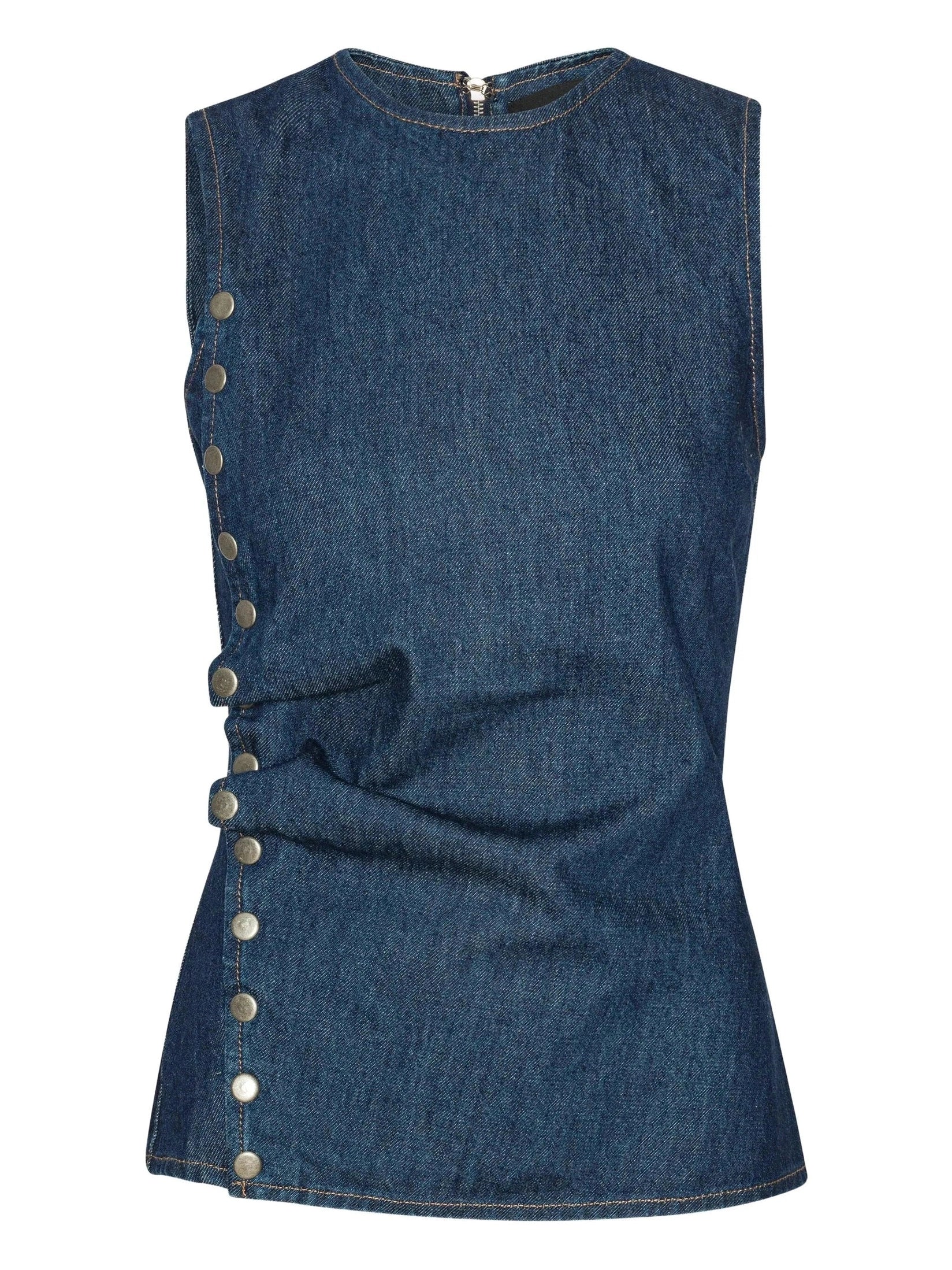 Denim buttoned top