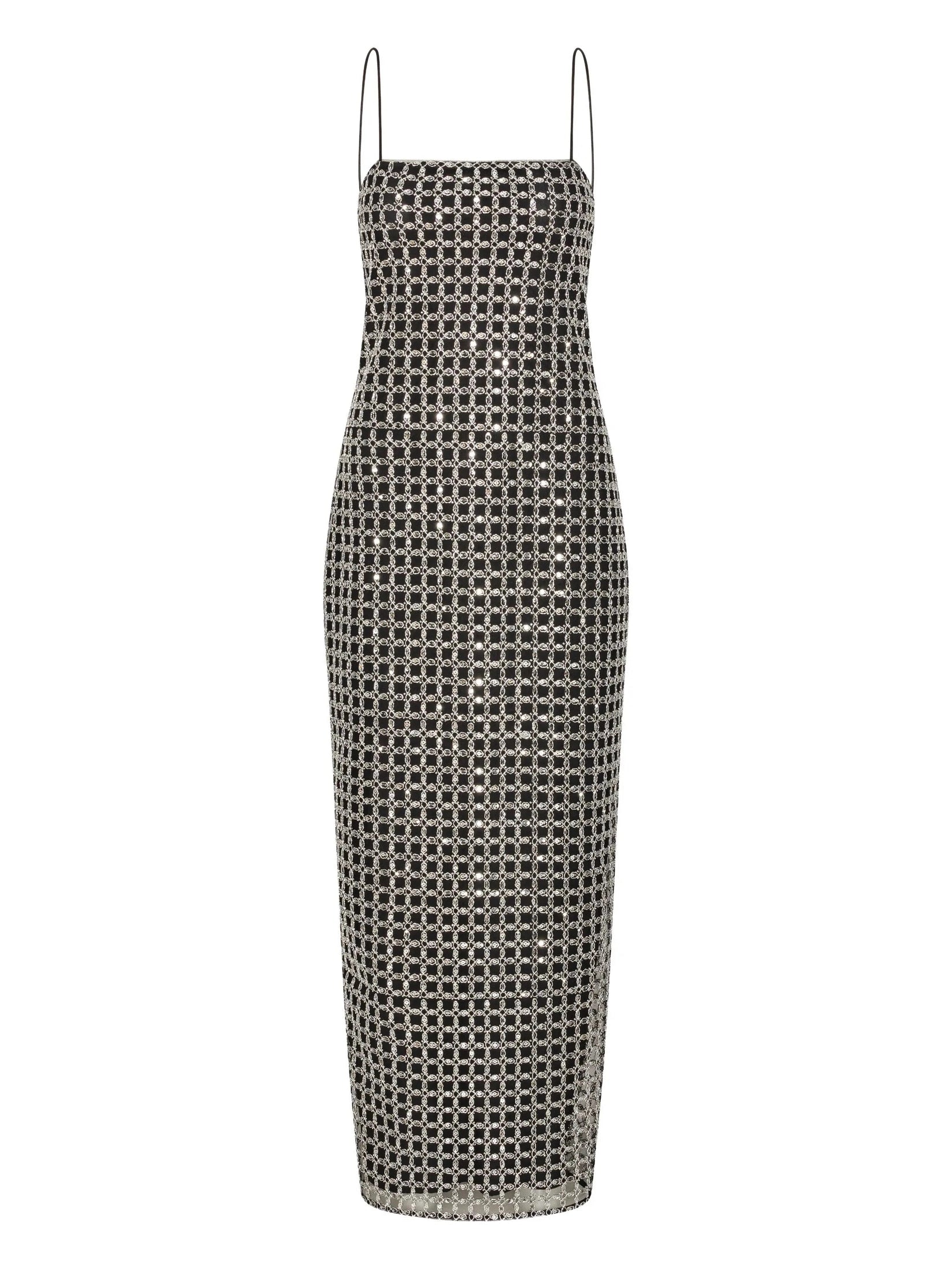 Beaded maxi slip dress