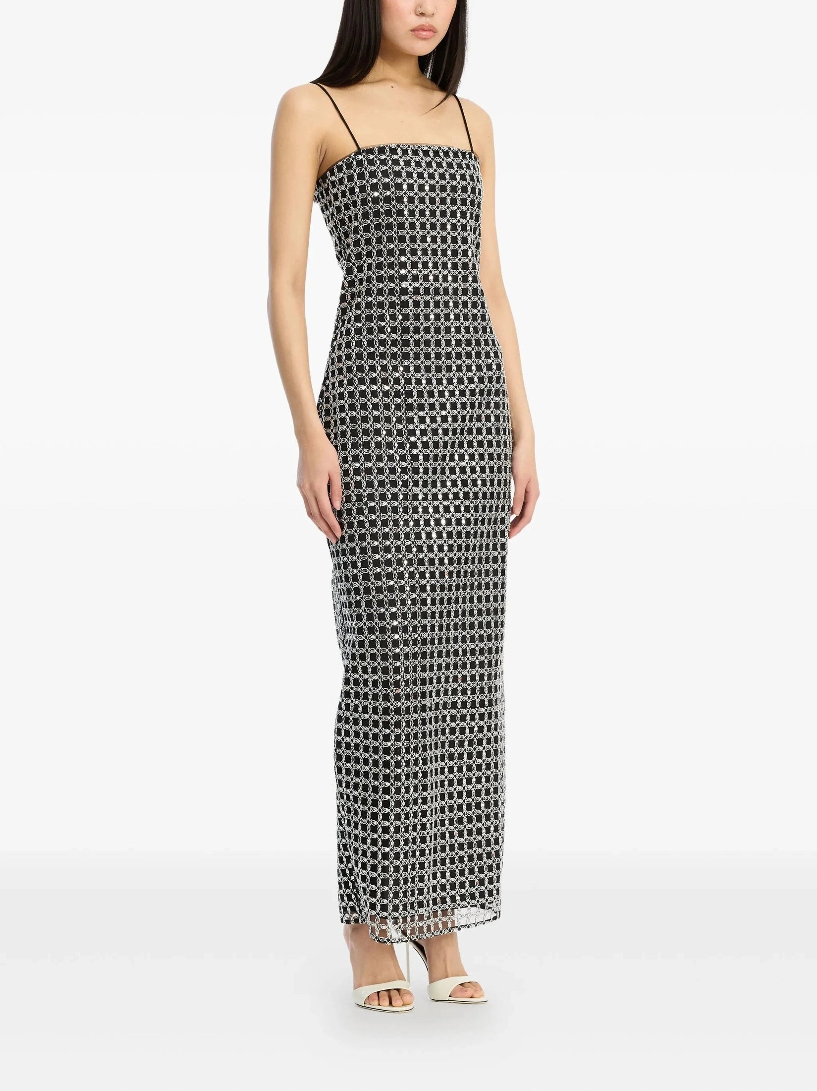 Beaded maxi slip dress