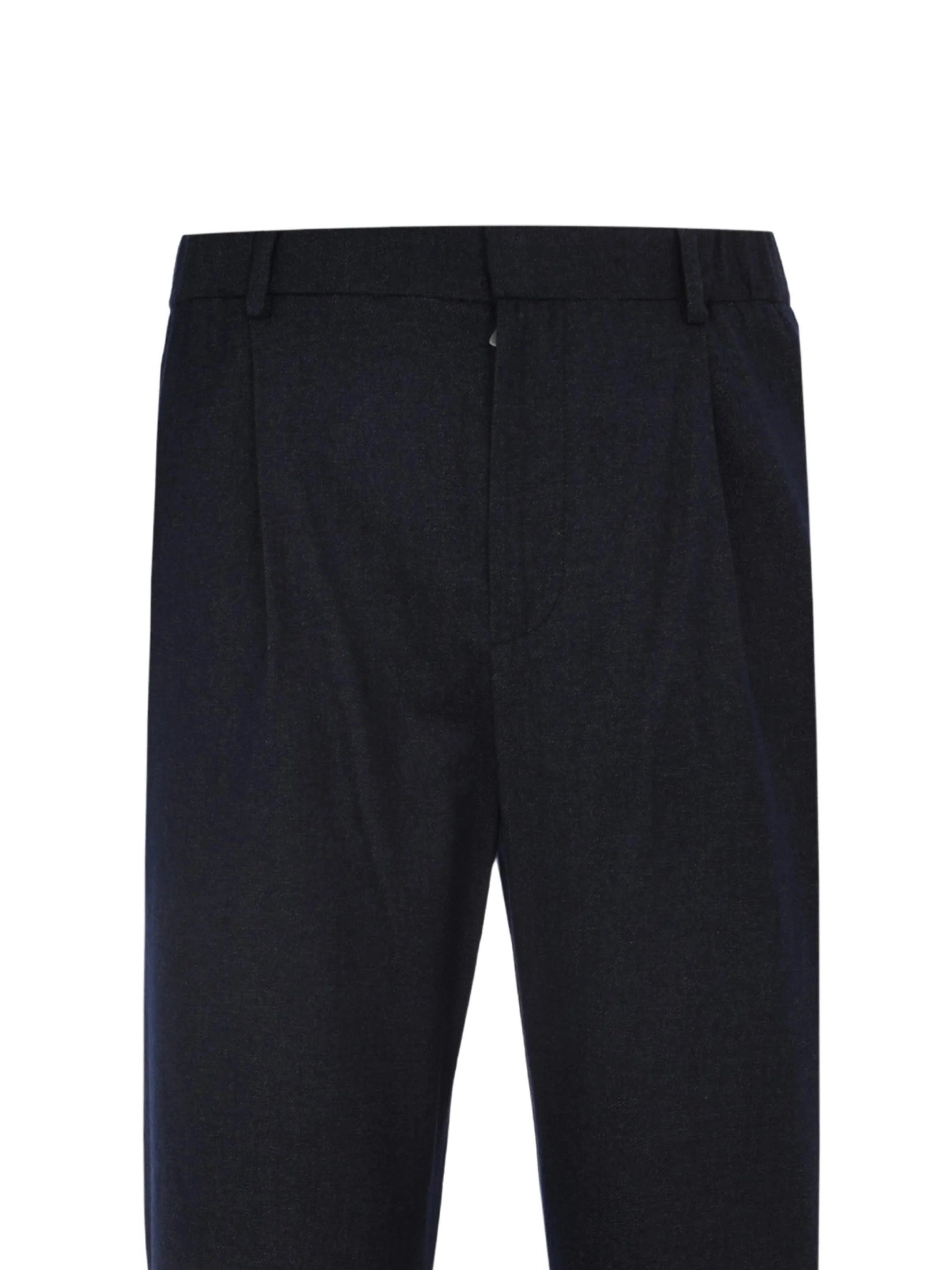 Long formal trouser wool cotton denim
