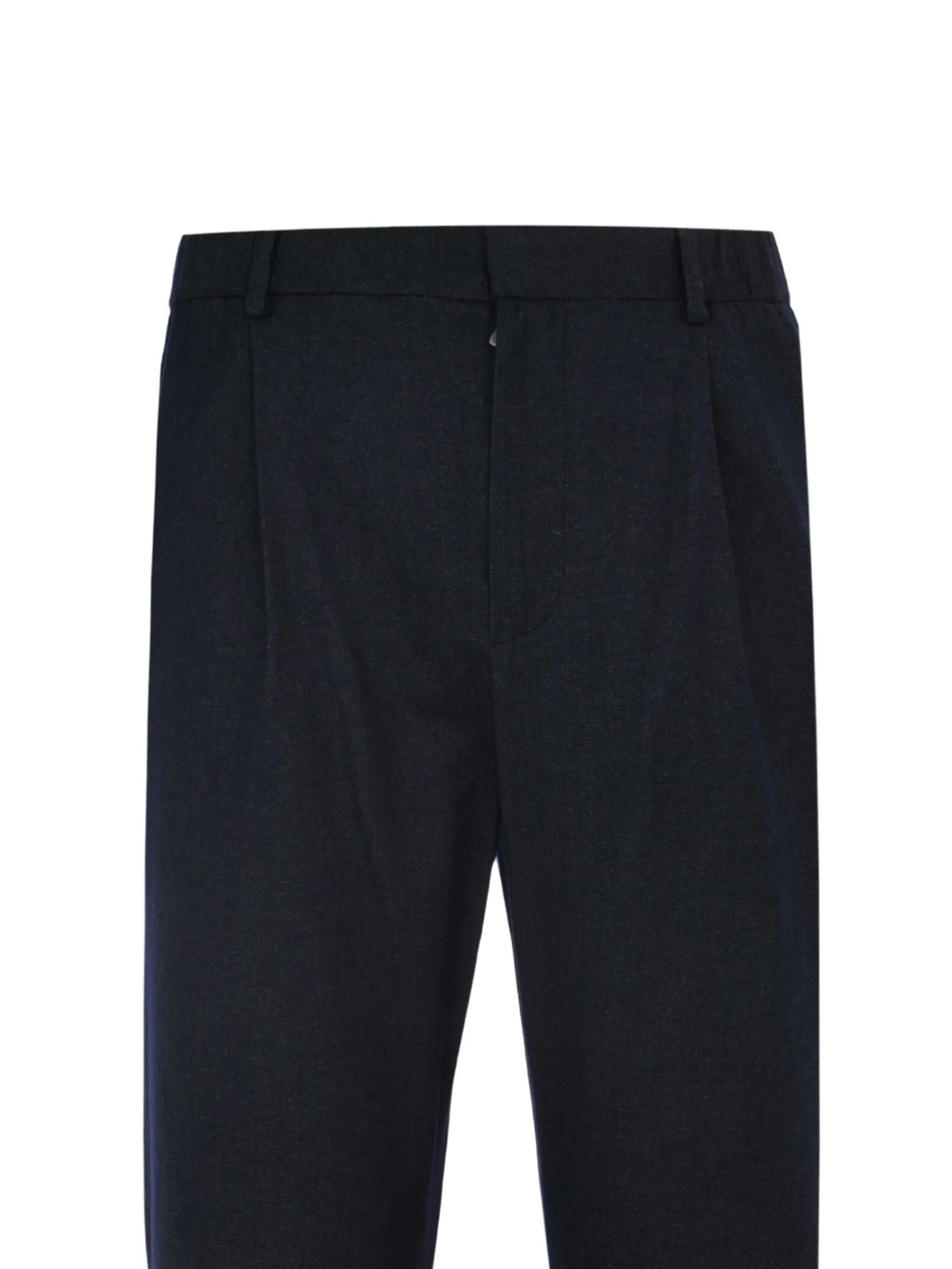 Long formal trouser wool cotton denim