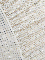 CHAMPAGNE RHINESTONE CUT OUT MIDI DRESS