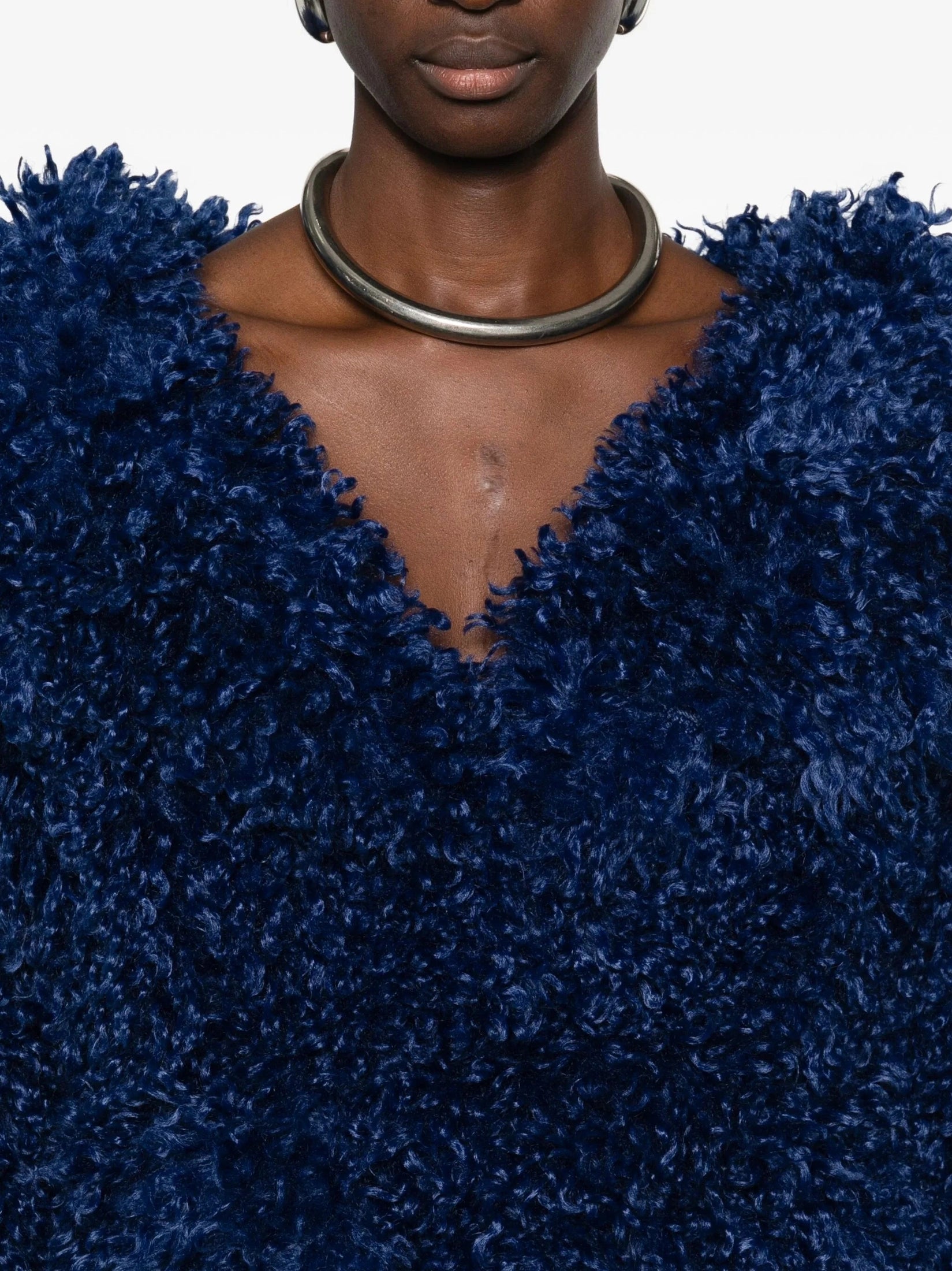 Faux fur belted jacket
