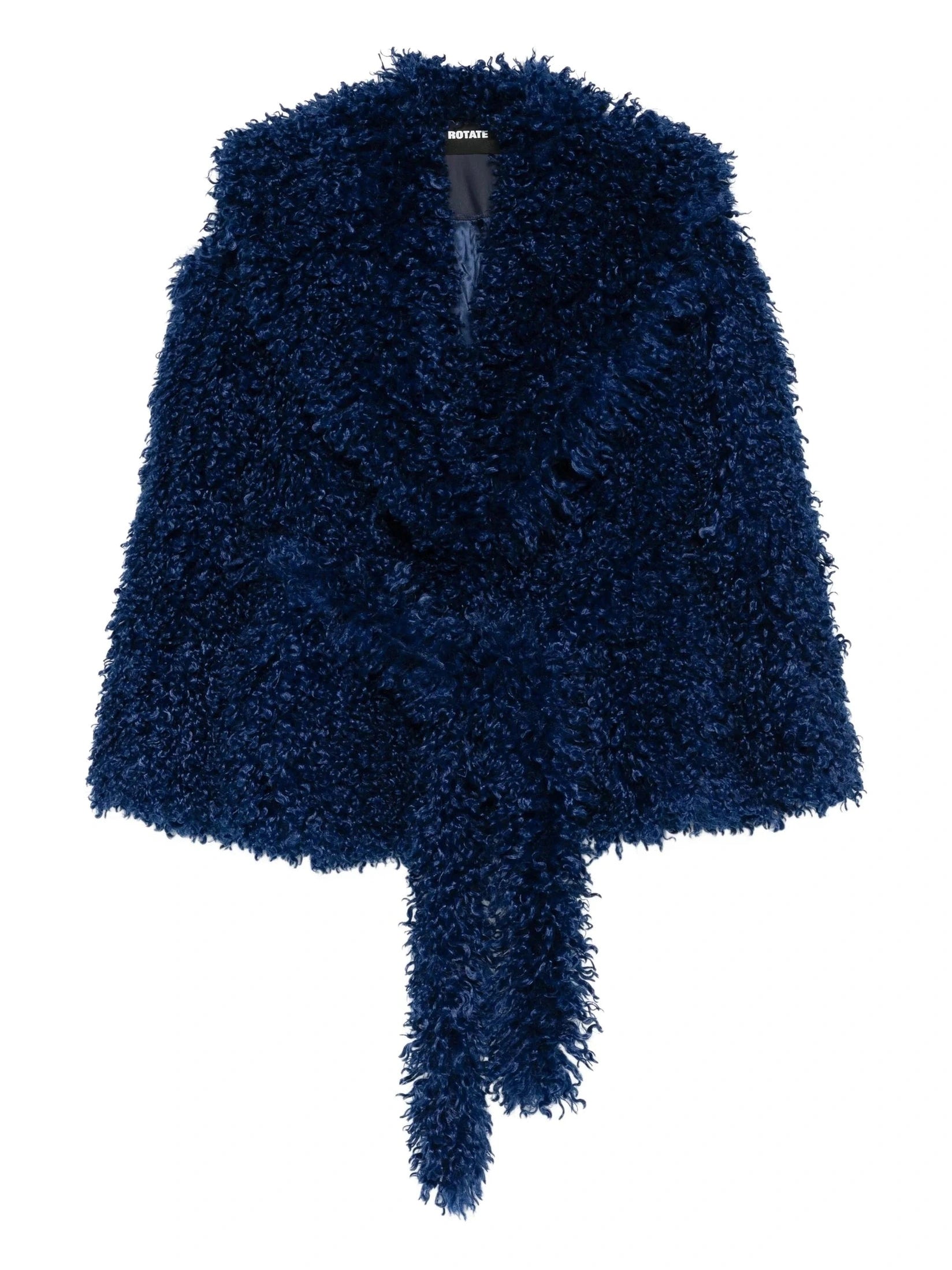 Faux fur belted jacket