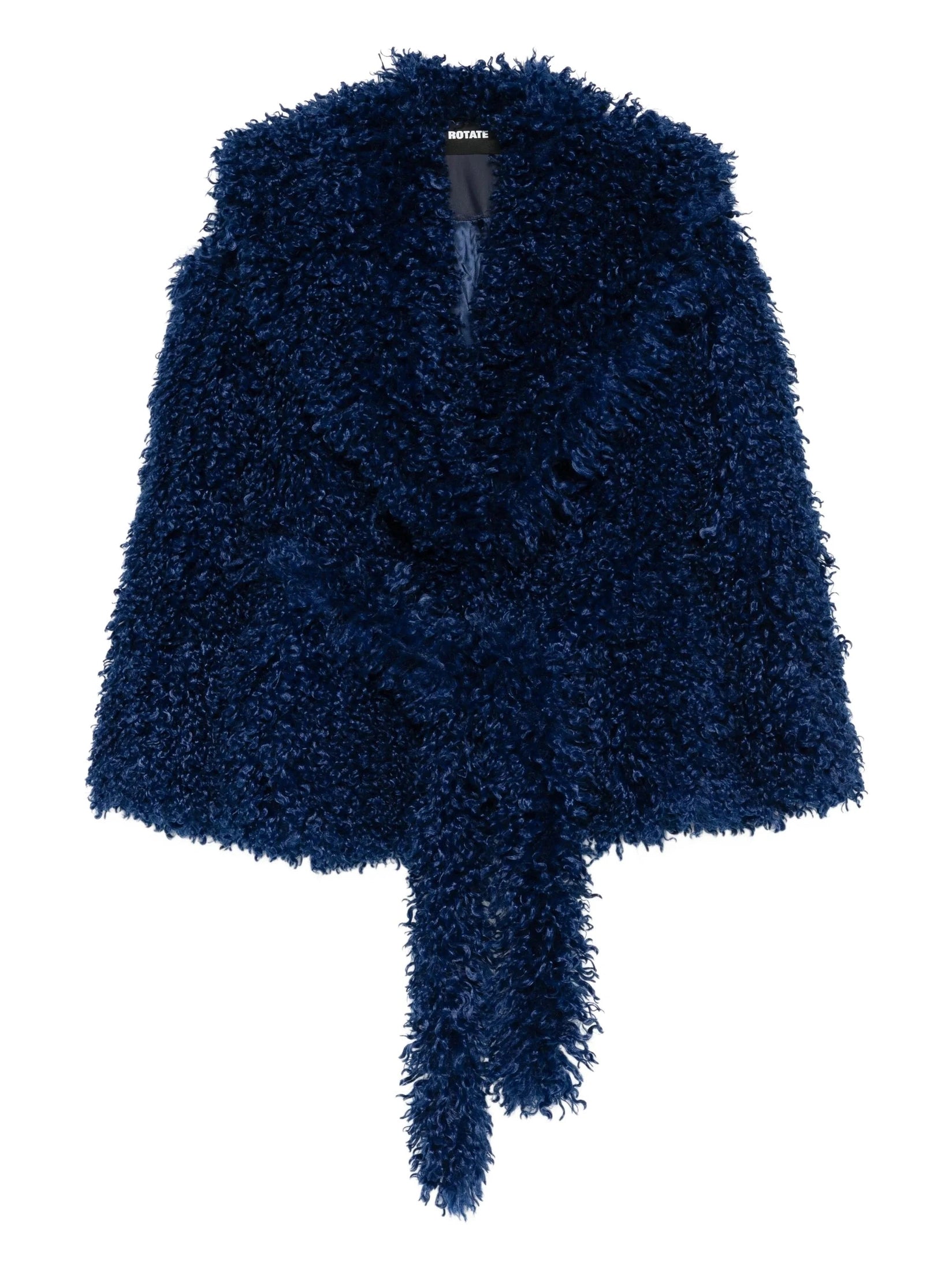 Faux fur belted jacket