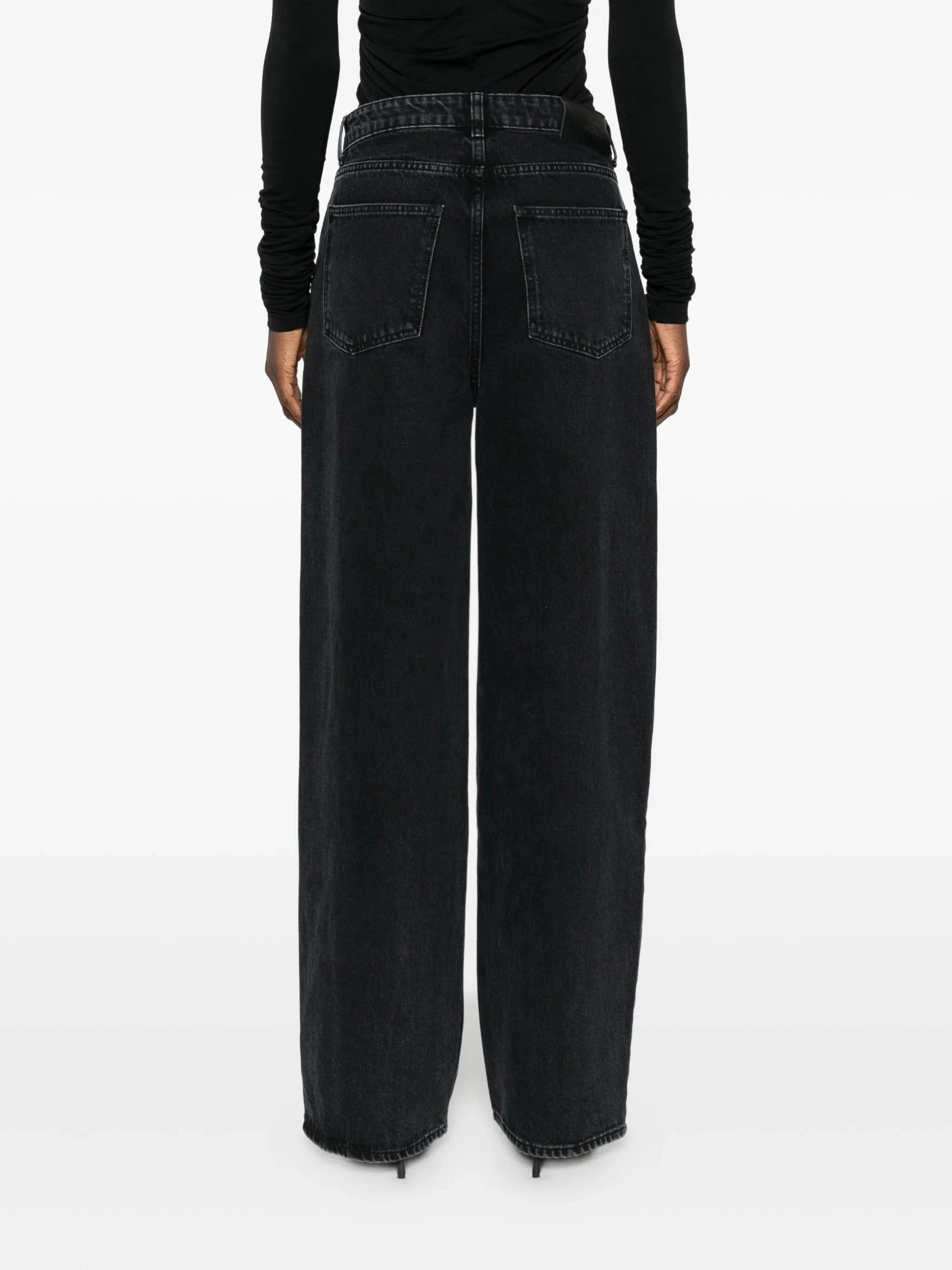 Laced wide leg jeans