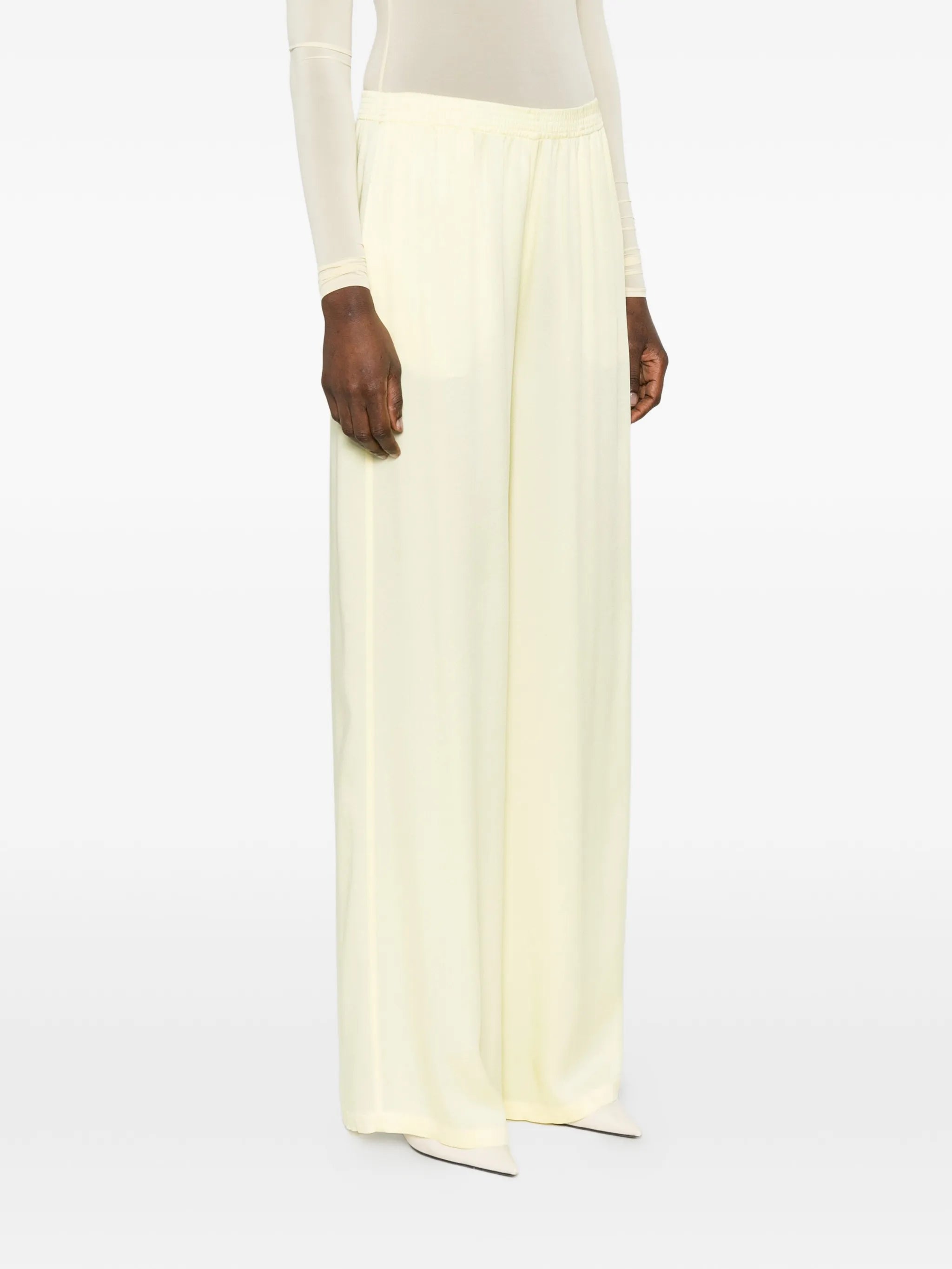 Enver satin wide jogging trousers