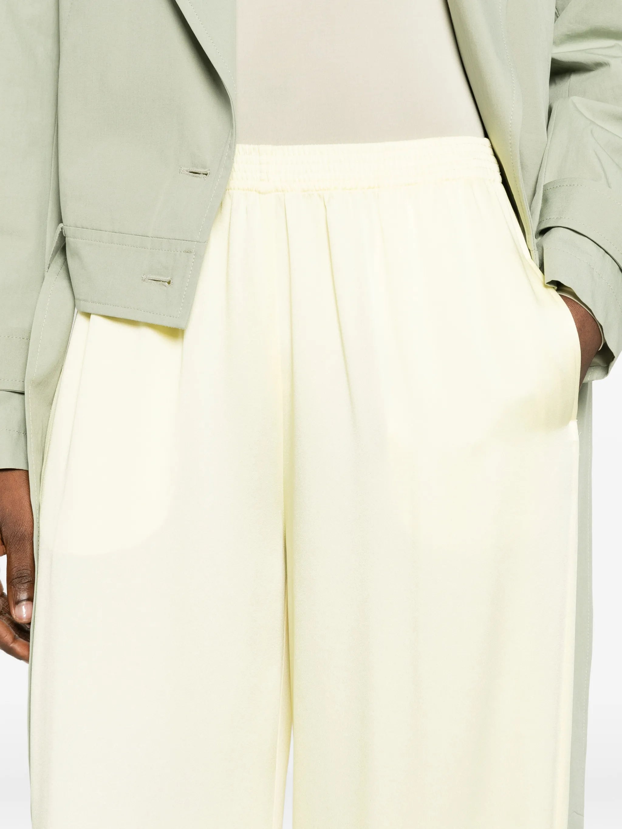 Enver satin wide jogging trousers