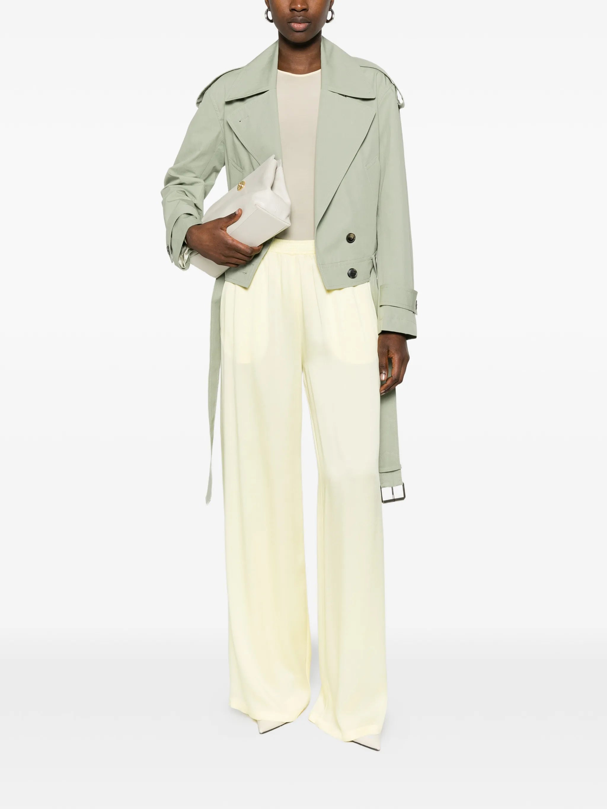 Enver satin wide jogging trousers