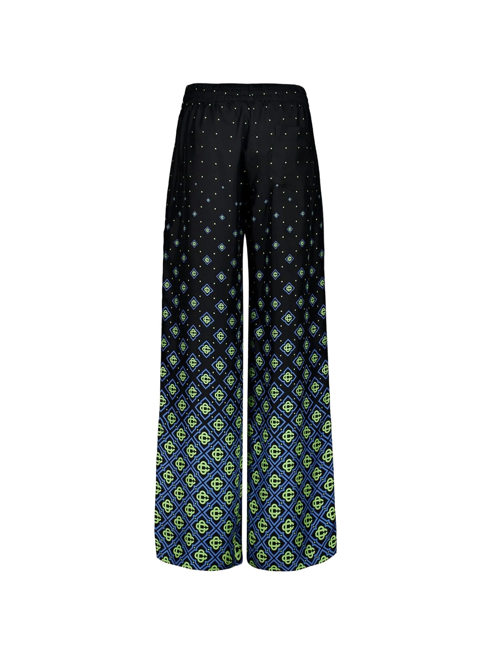 Degrade monogram silk trousers