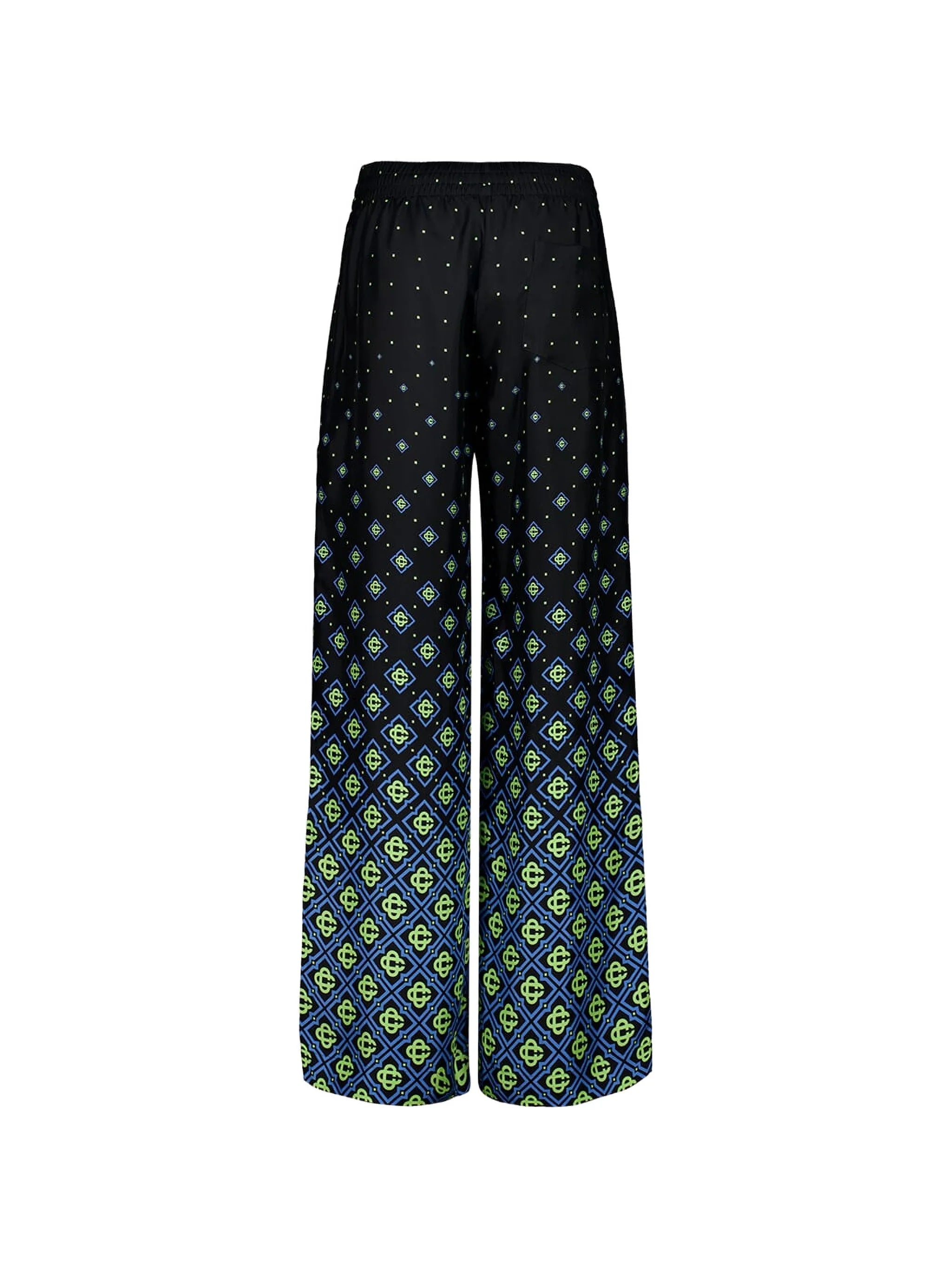 Degrade monogram silk trousers