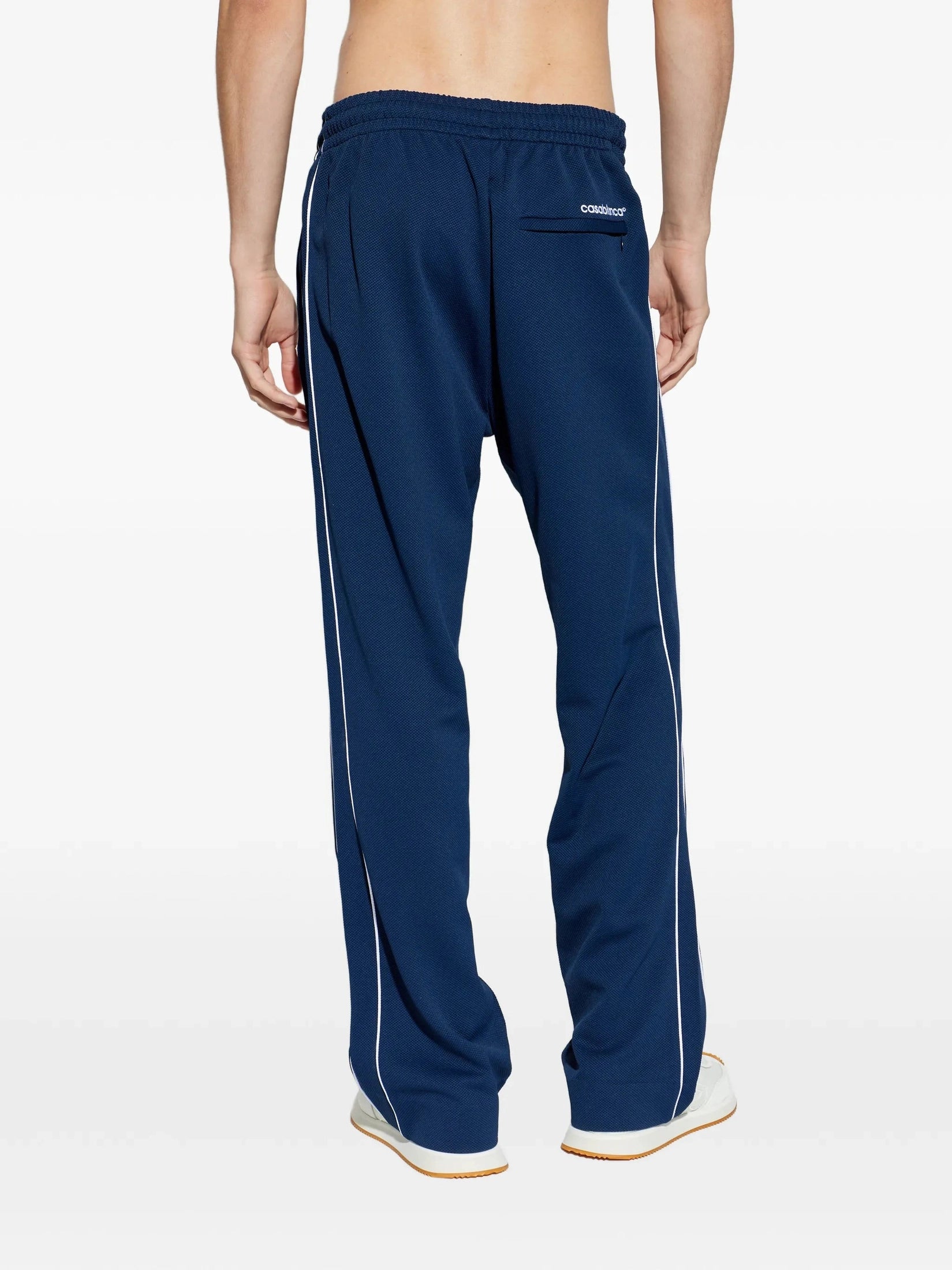 Round pique track pants