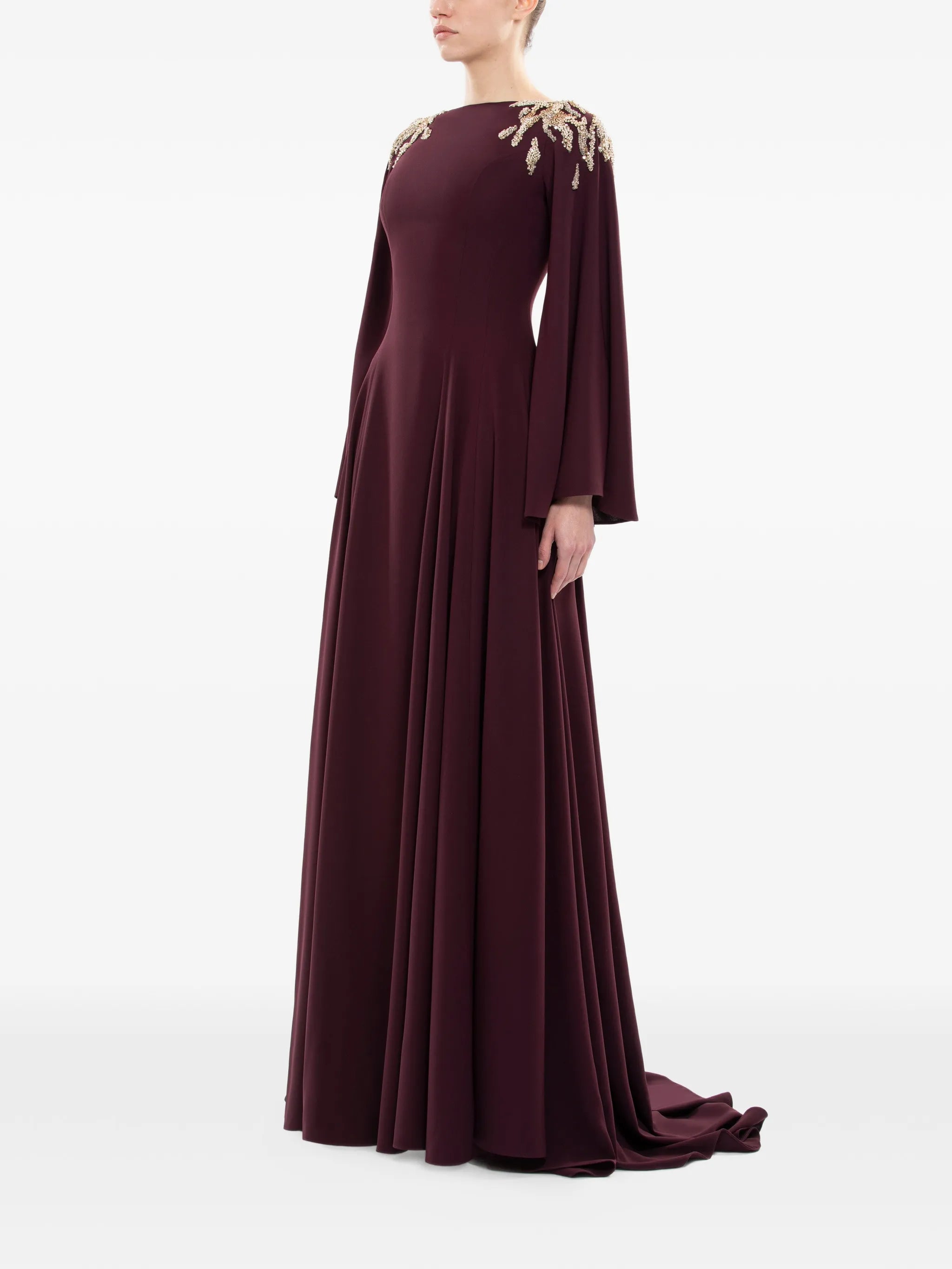 Embellished Crepe Kaftan