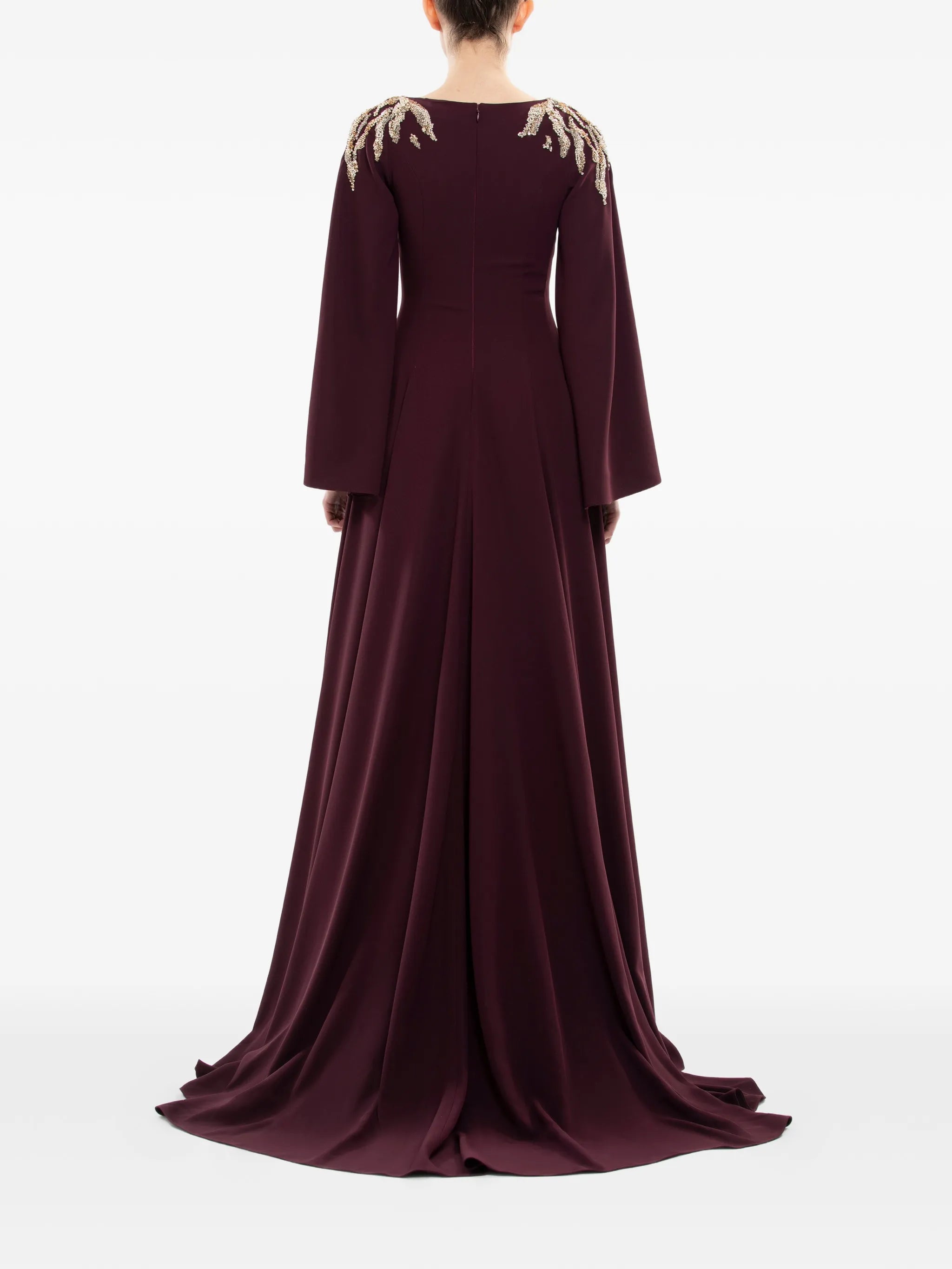 Embellished Crepe Kaftan
