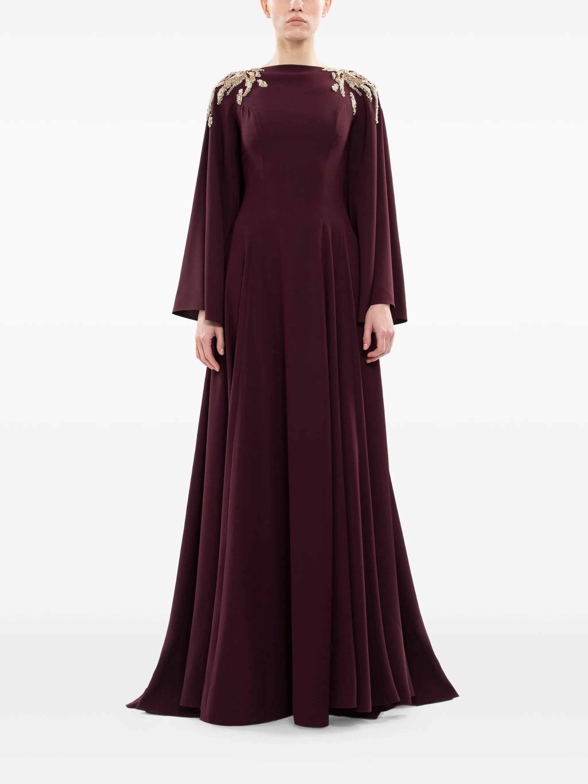 Embellished Crepe Kaftan