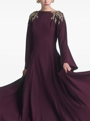 Embellished Crepe Kaftan