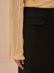 Black midi skirt