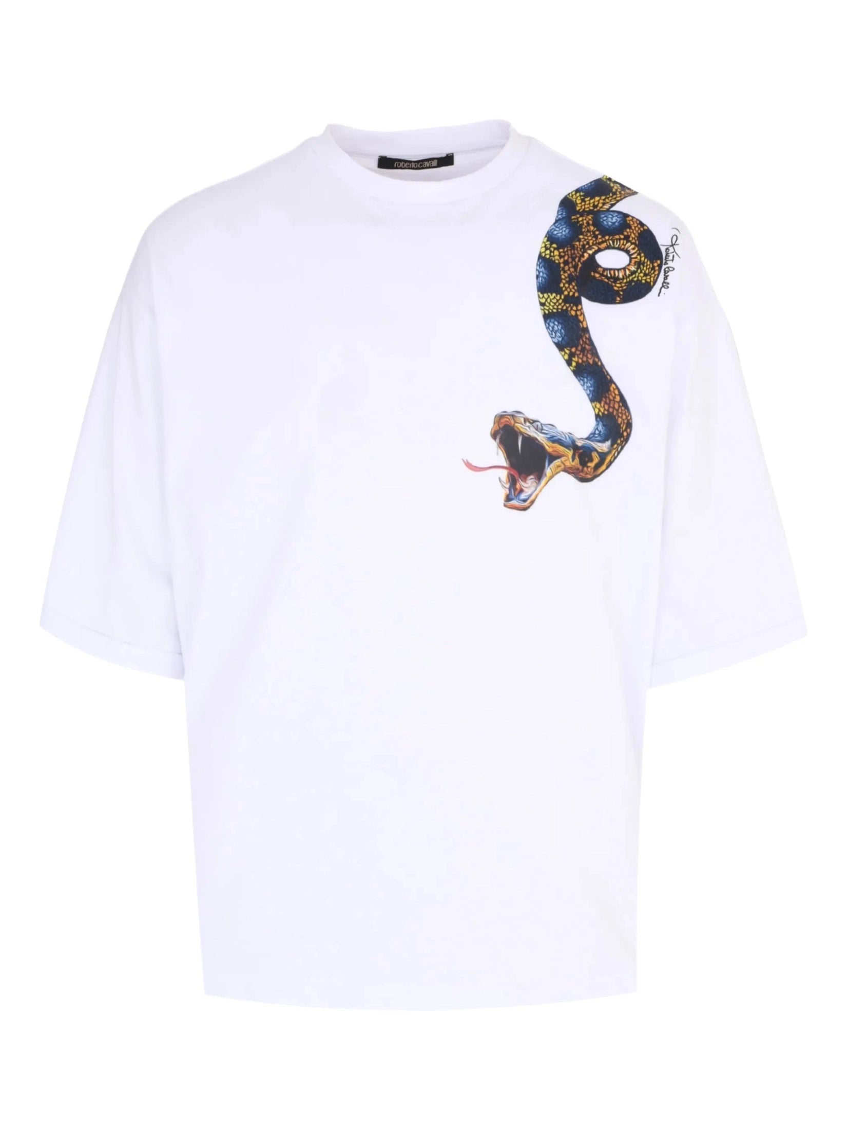 Snake-print t-shir