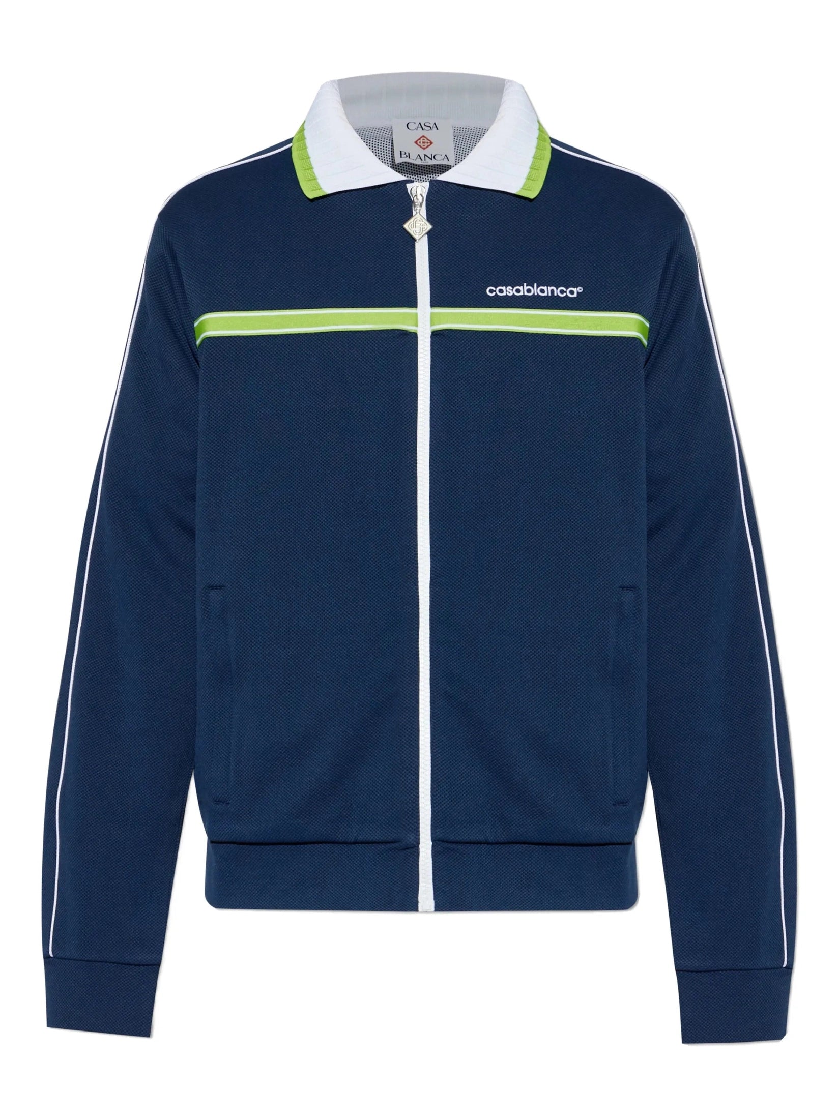 Round pique track jacket