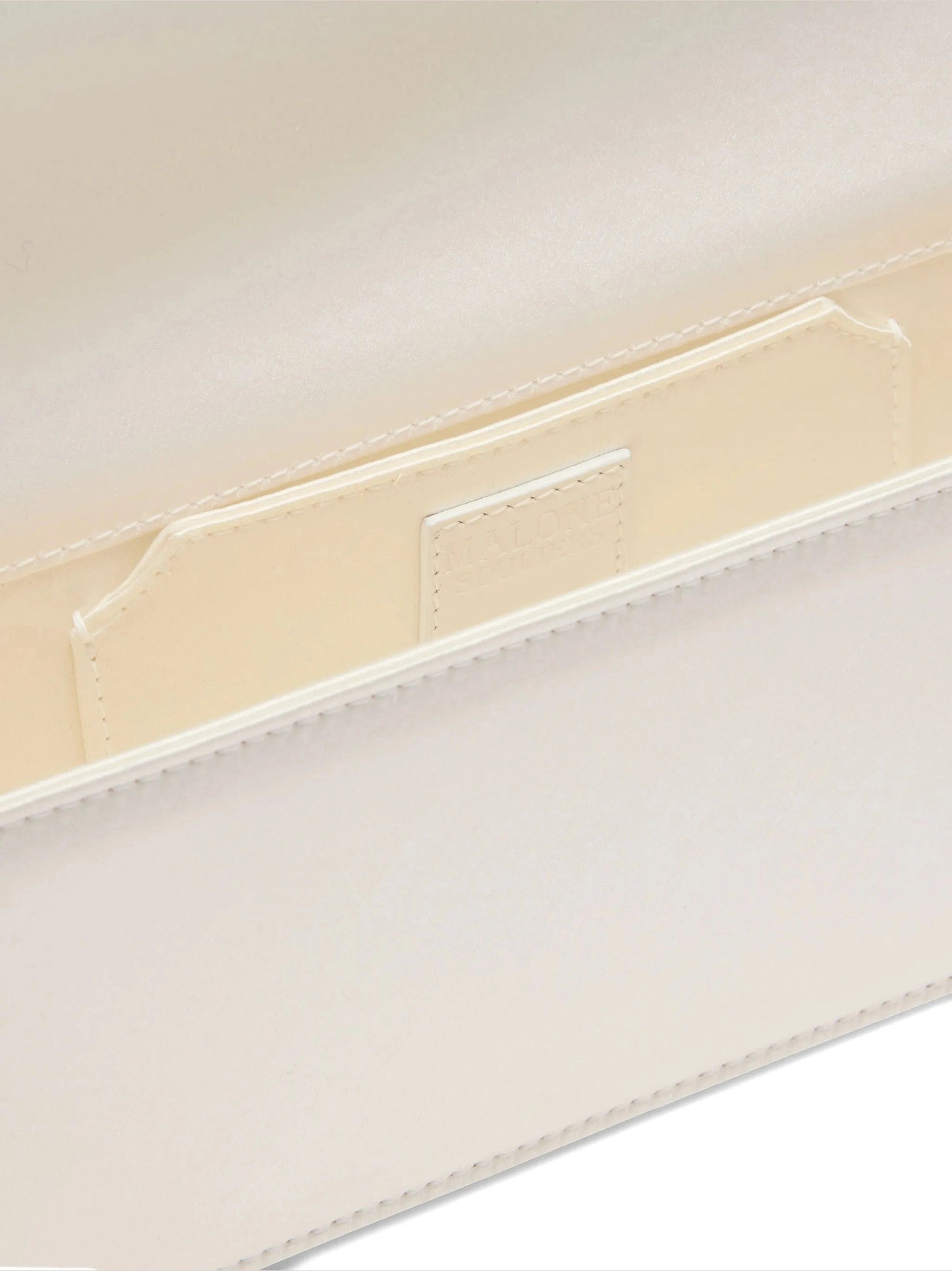 Vivien White Satin Clutch Bag
