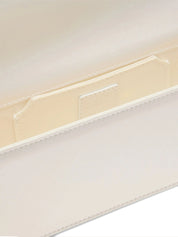 Vivien White Satin Clutch Bag