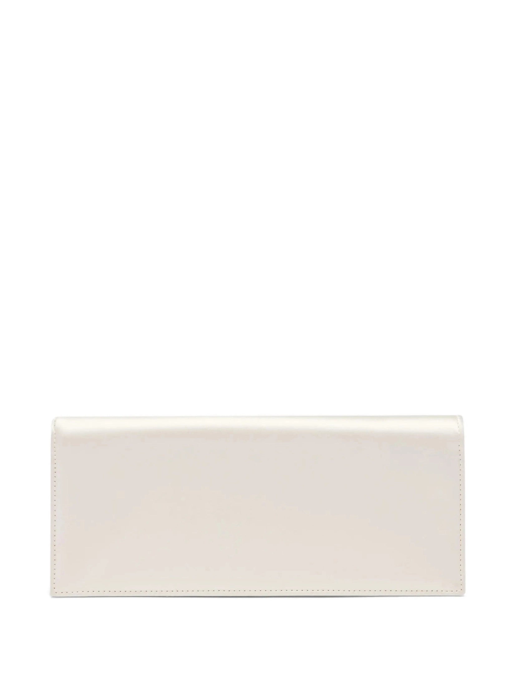 Vivien White Satin Clutch Bag