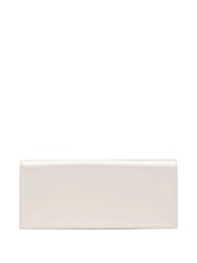 Vivien White Satin Clutch Bag