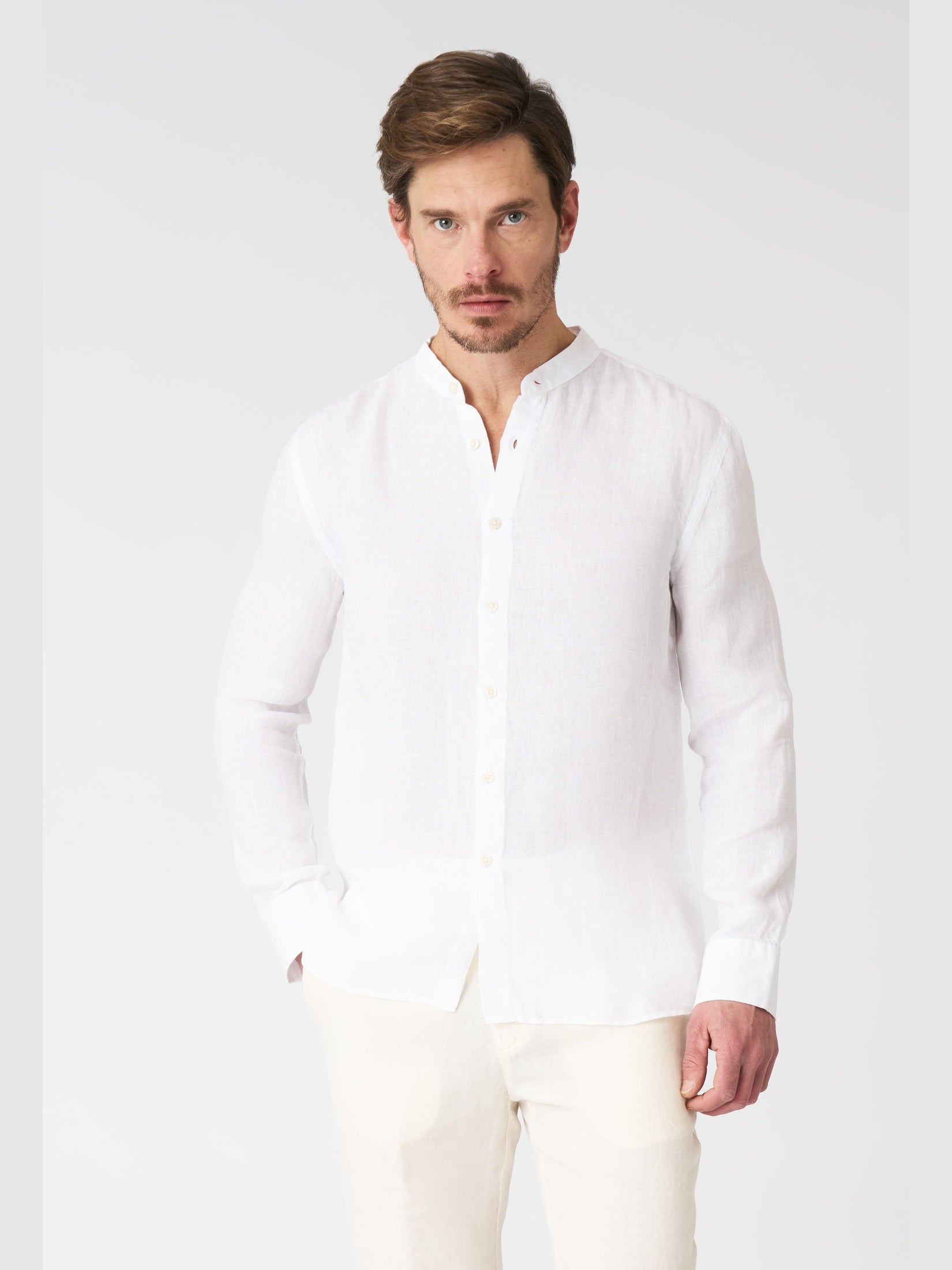 Long sleeeve men slim fit shirt