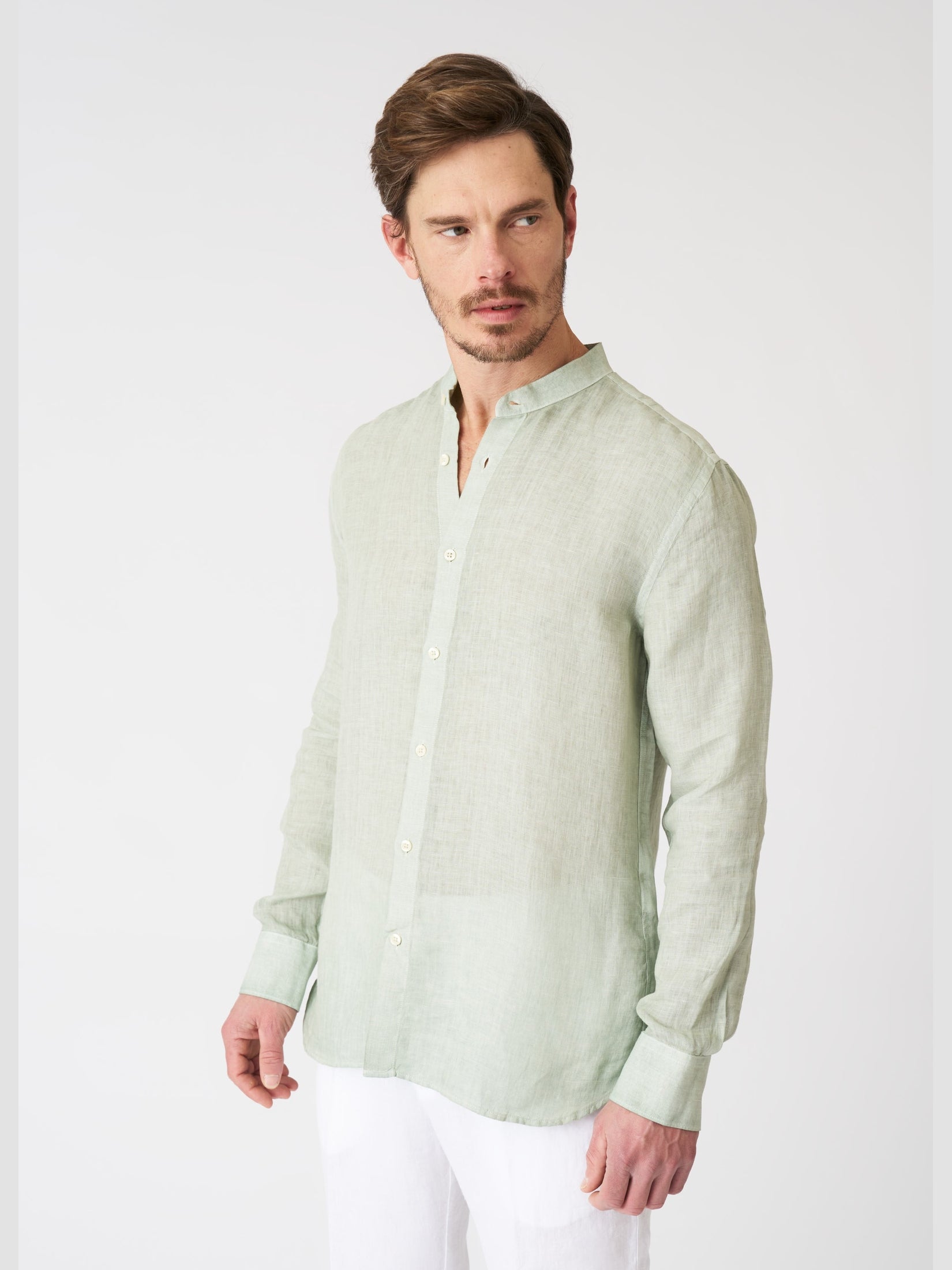 Long sleeeve men slim fit shirt
