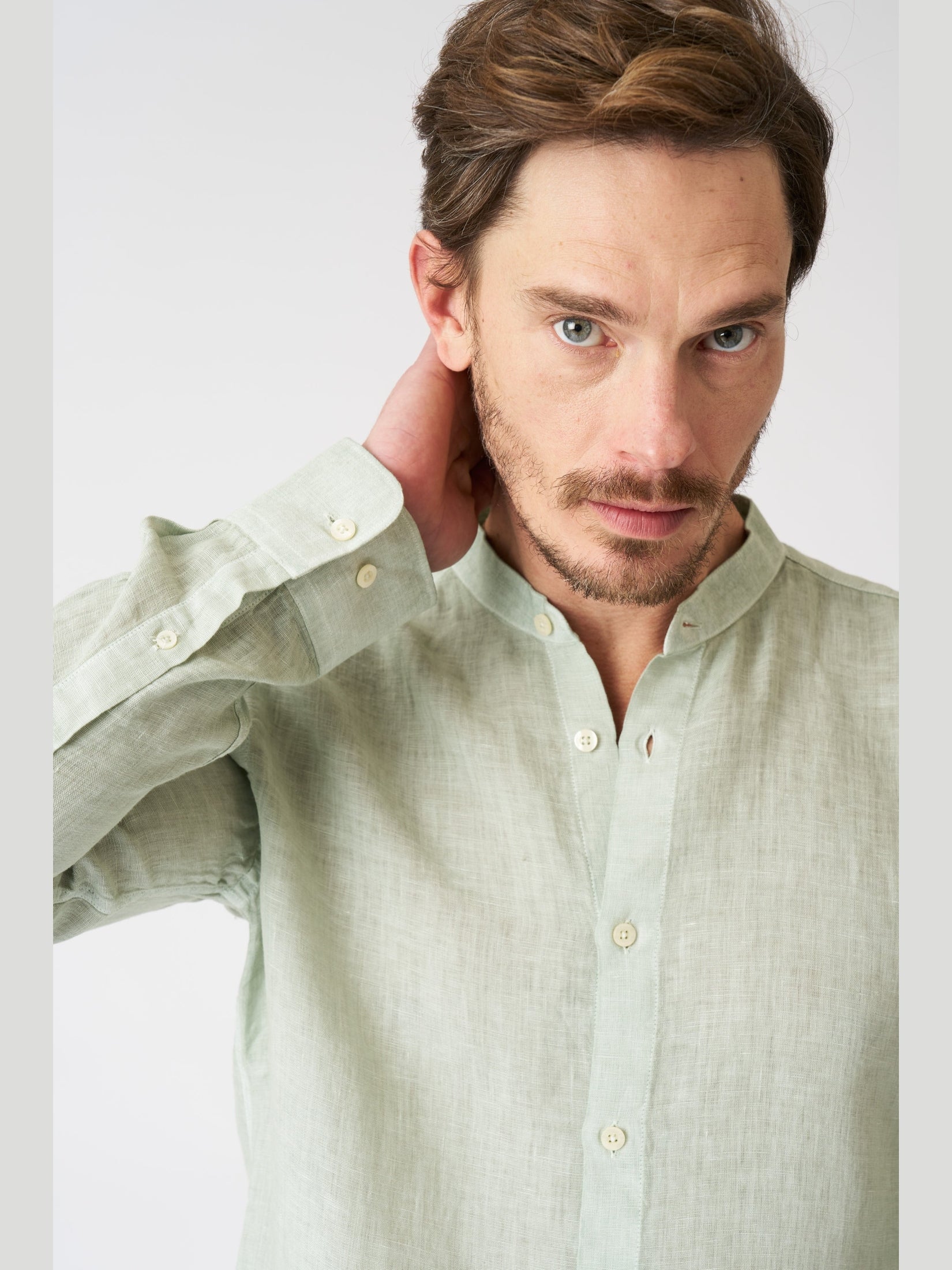 Long sleeeve men slim fit shirt