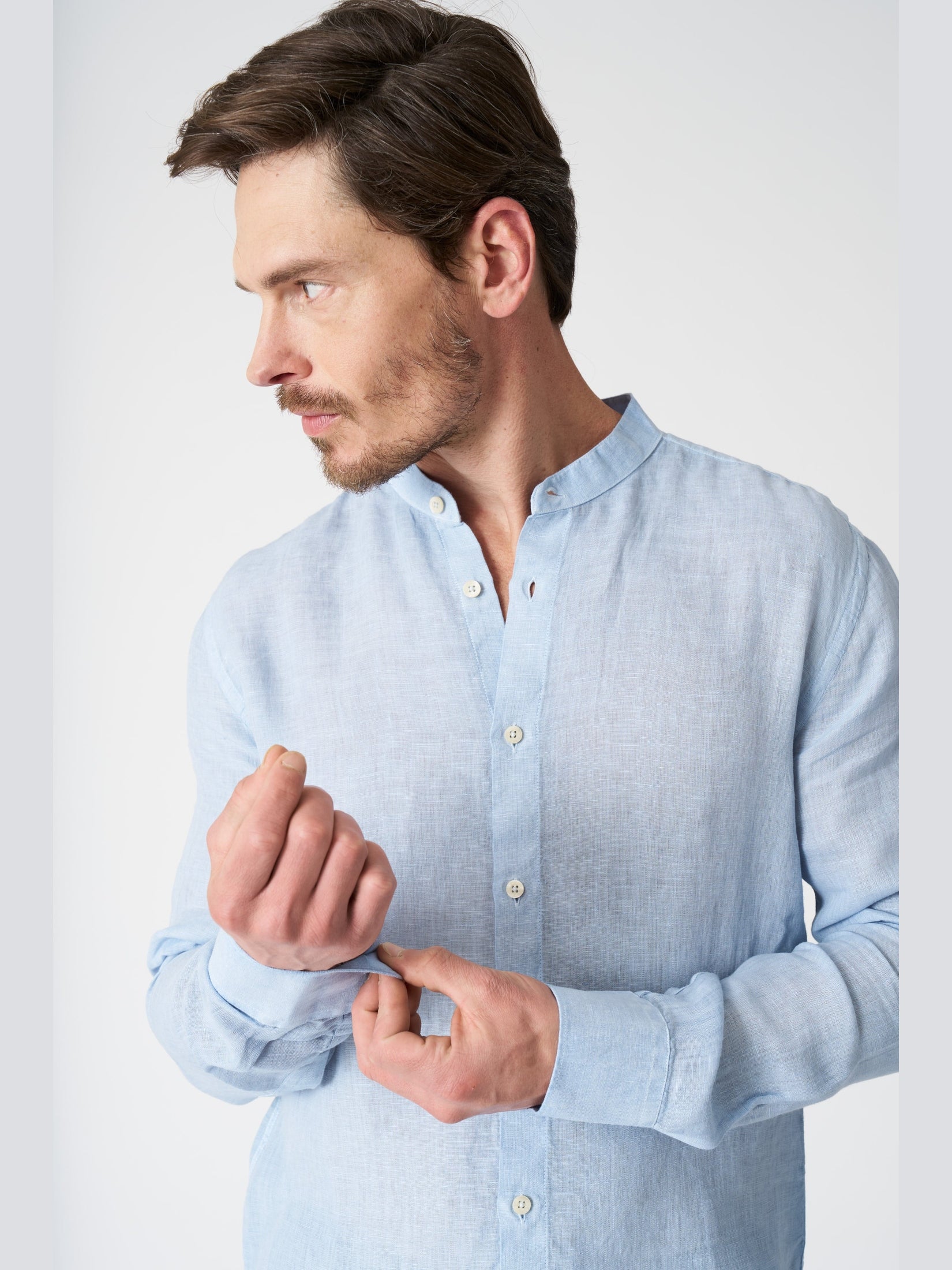 Long sleeeve men slim fit shirt