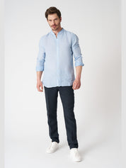 Long sleeeve men slim fit shirt