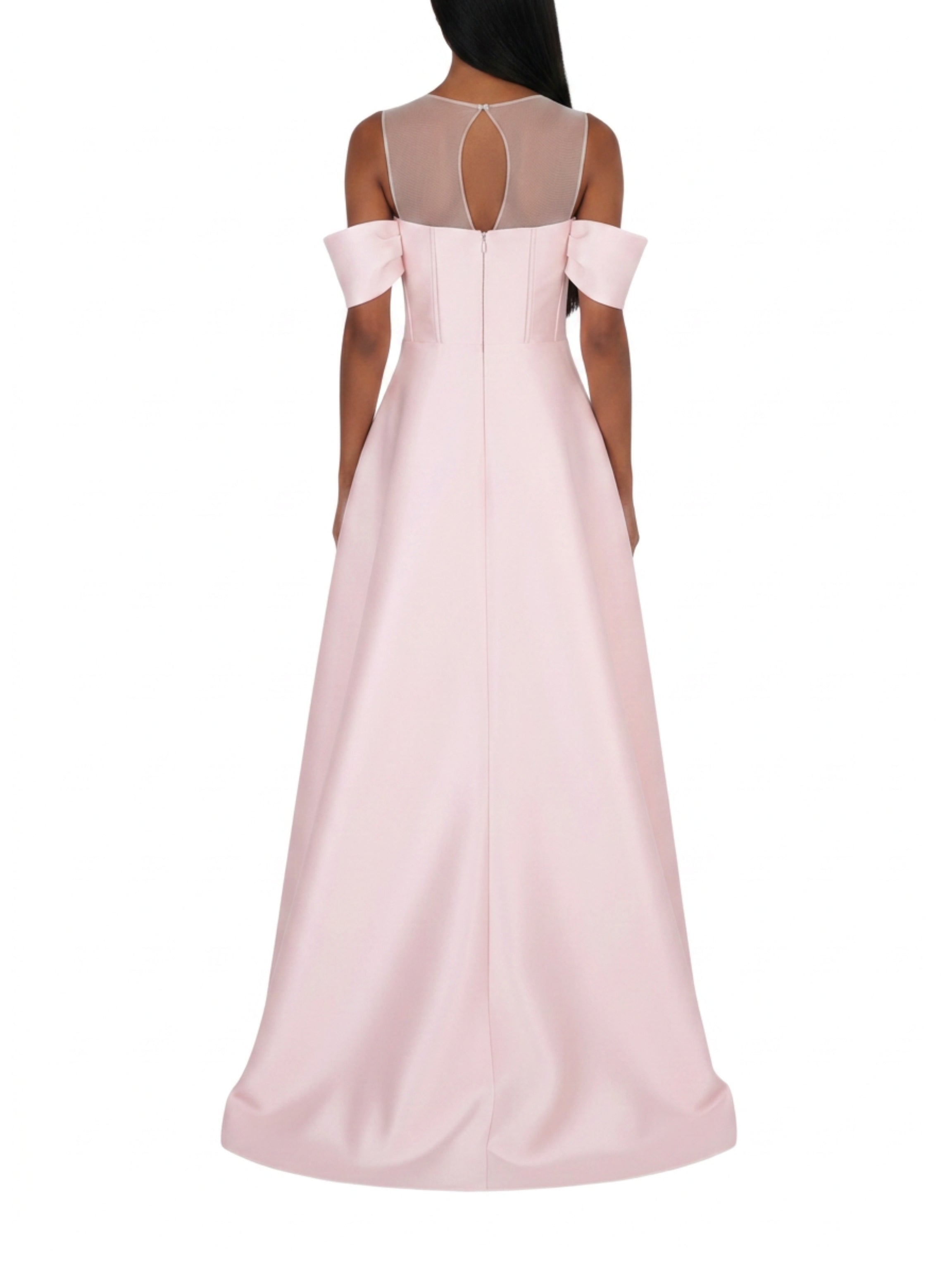 Hand embroiderd chest short sleeves off shoulder dress ballroom baloon dress