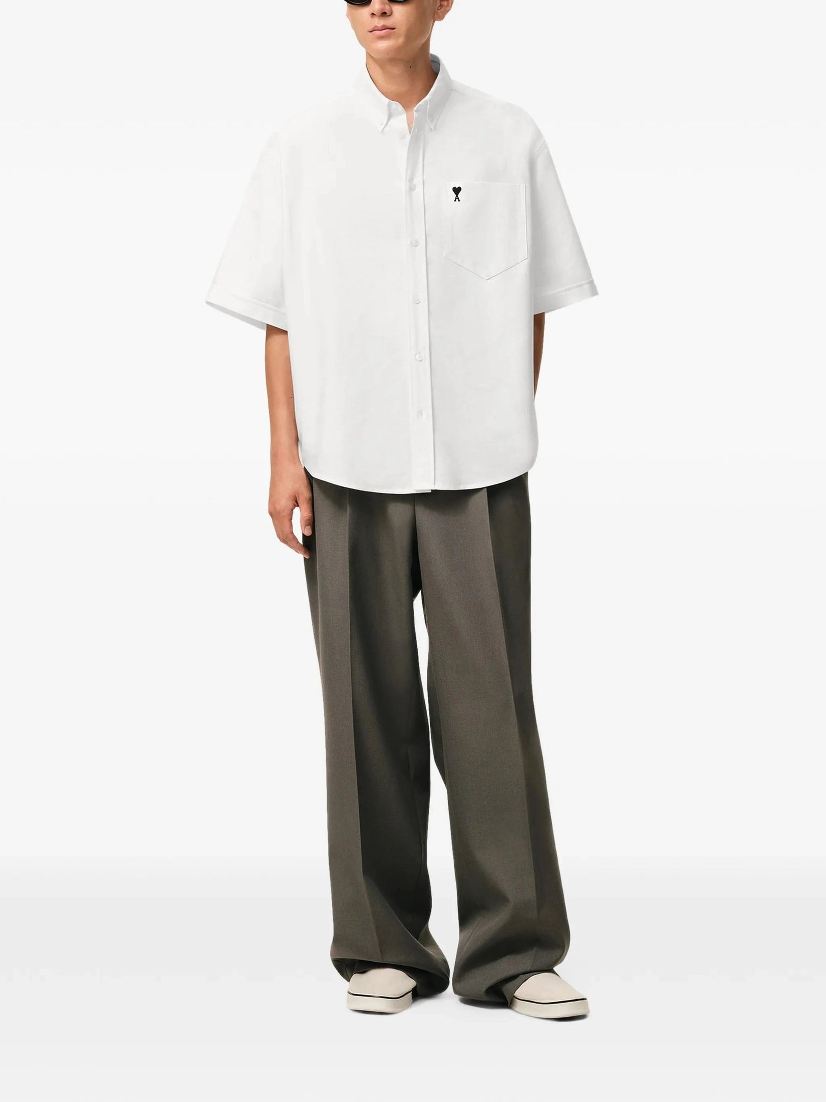 Ami De Coeur embroidered boxy shirt