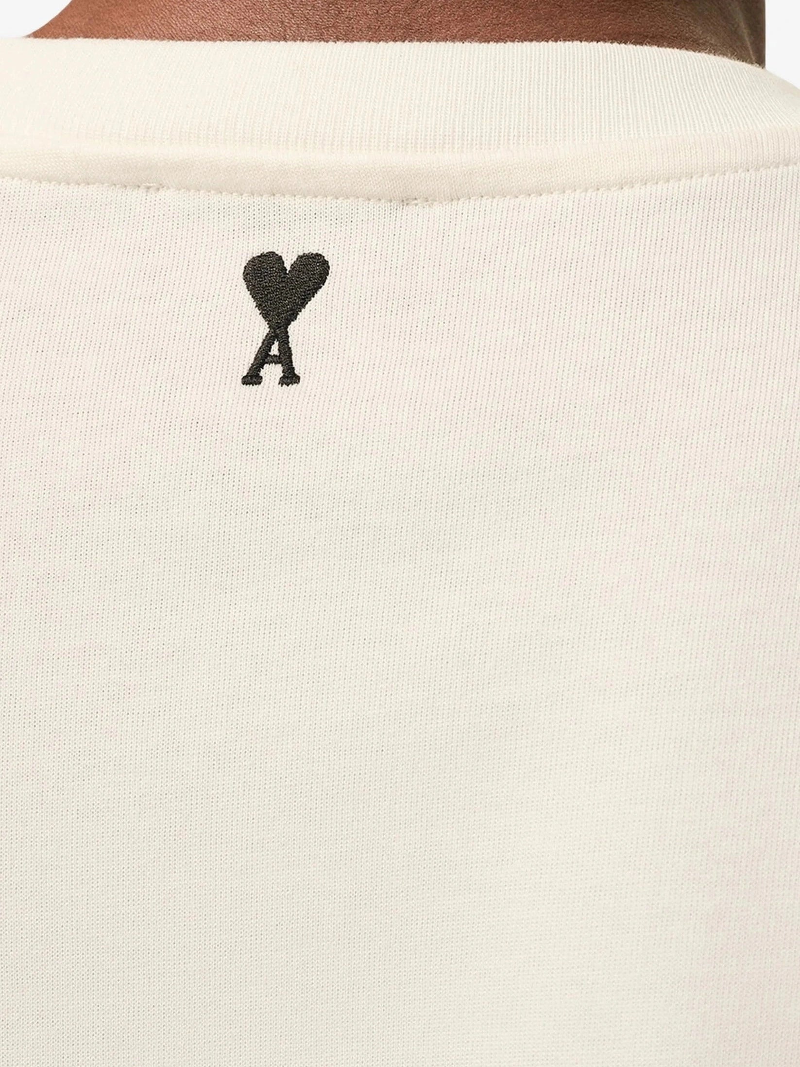 White Cotton Ami Paris Heritage Print T-shirt