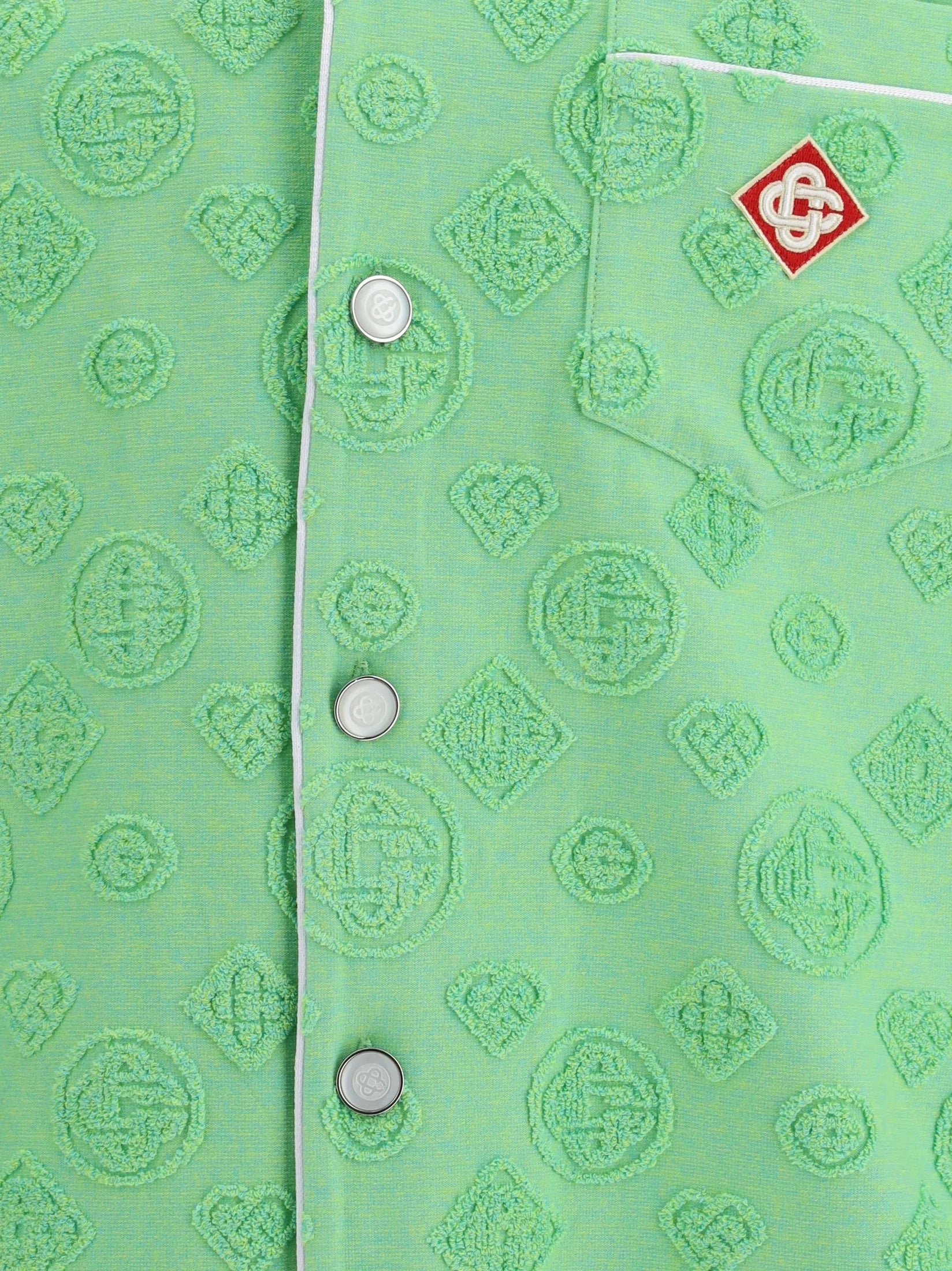 Towelling monogram shirt