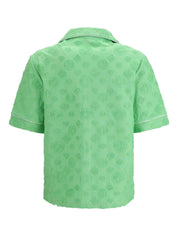 Towelling monogram shirt