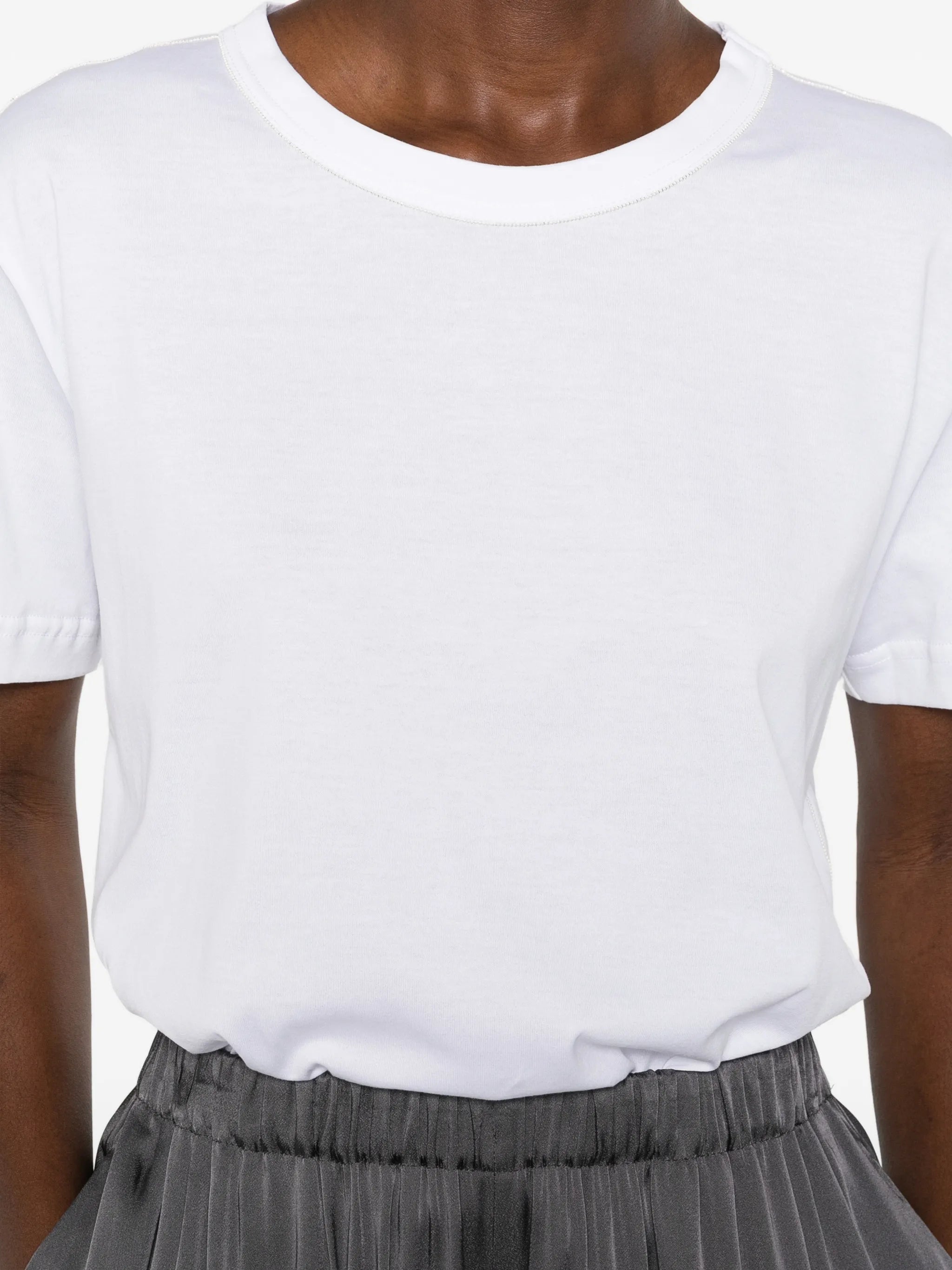 Optical white jersey T-shirt