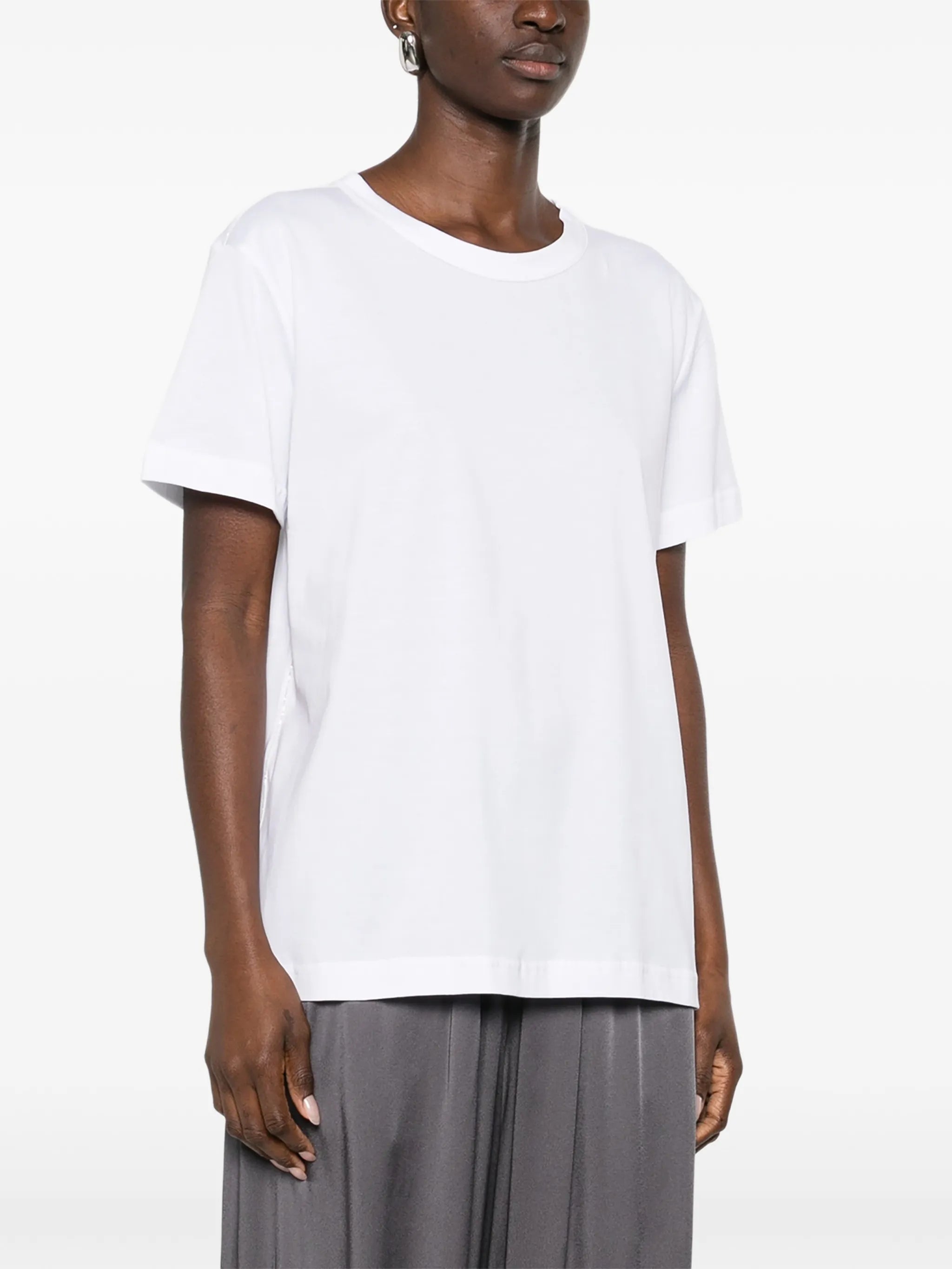 Optical white jersey T-shirt