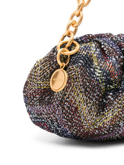 Zigzag-Pattern Shoulder Bag Pouch (Small Caperdoni Sequins)
