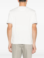 Ribbed-trim short sleeves t-shirt
