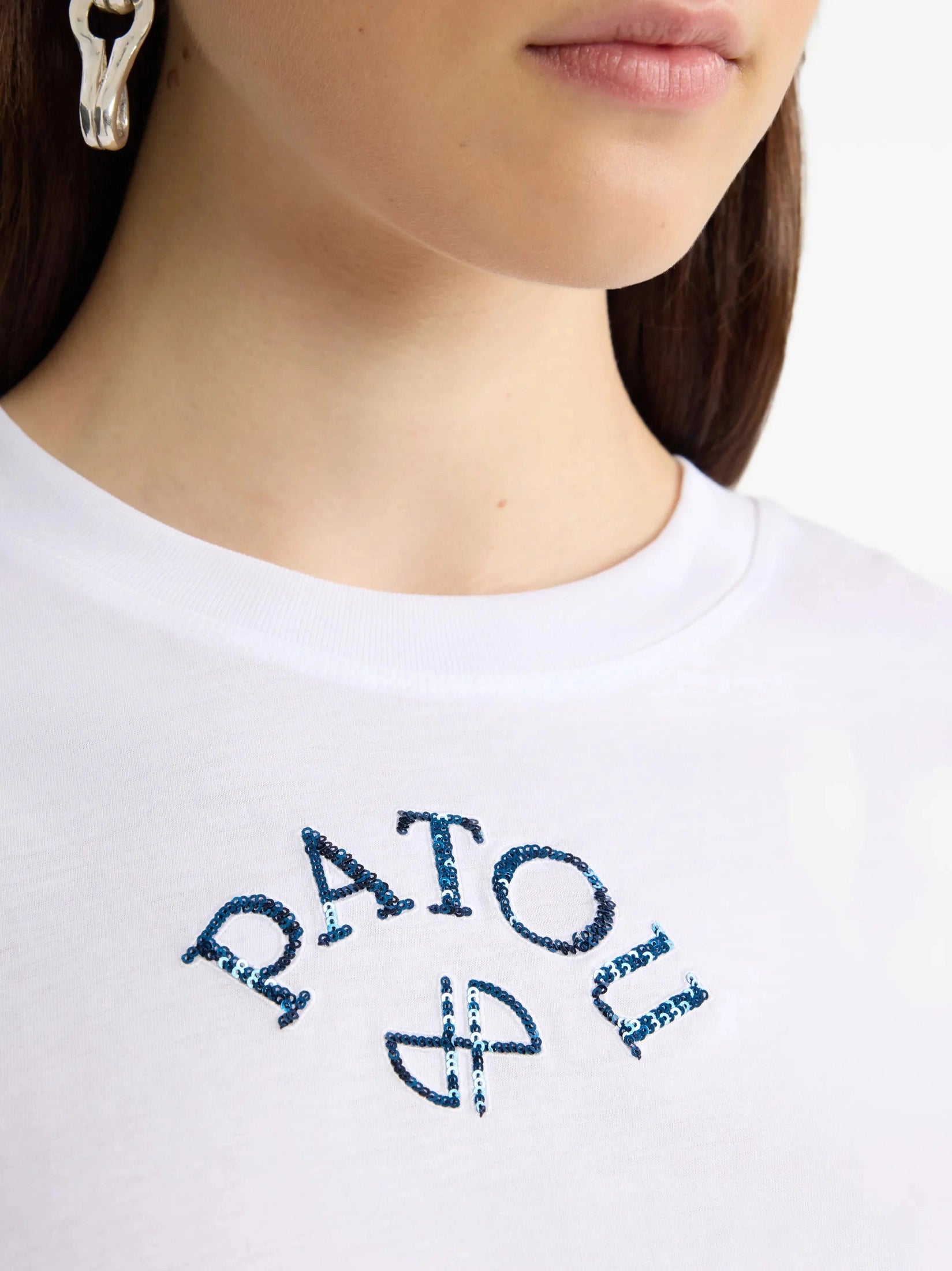 Patou logo collar tshirt