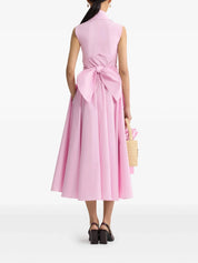 Draped Recycled Faille Midi Dress