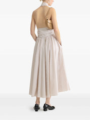 Halterneck knot midi dres