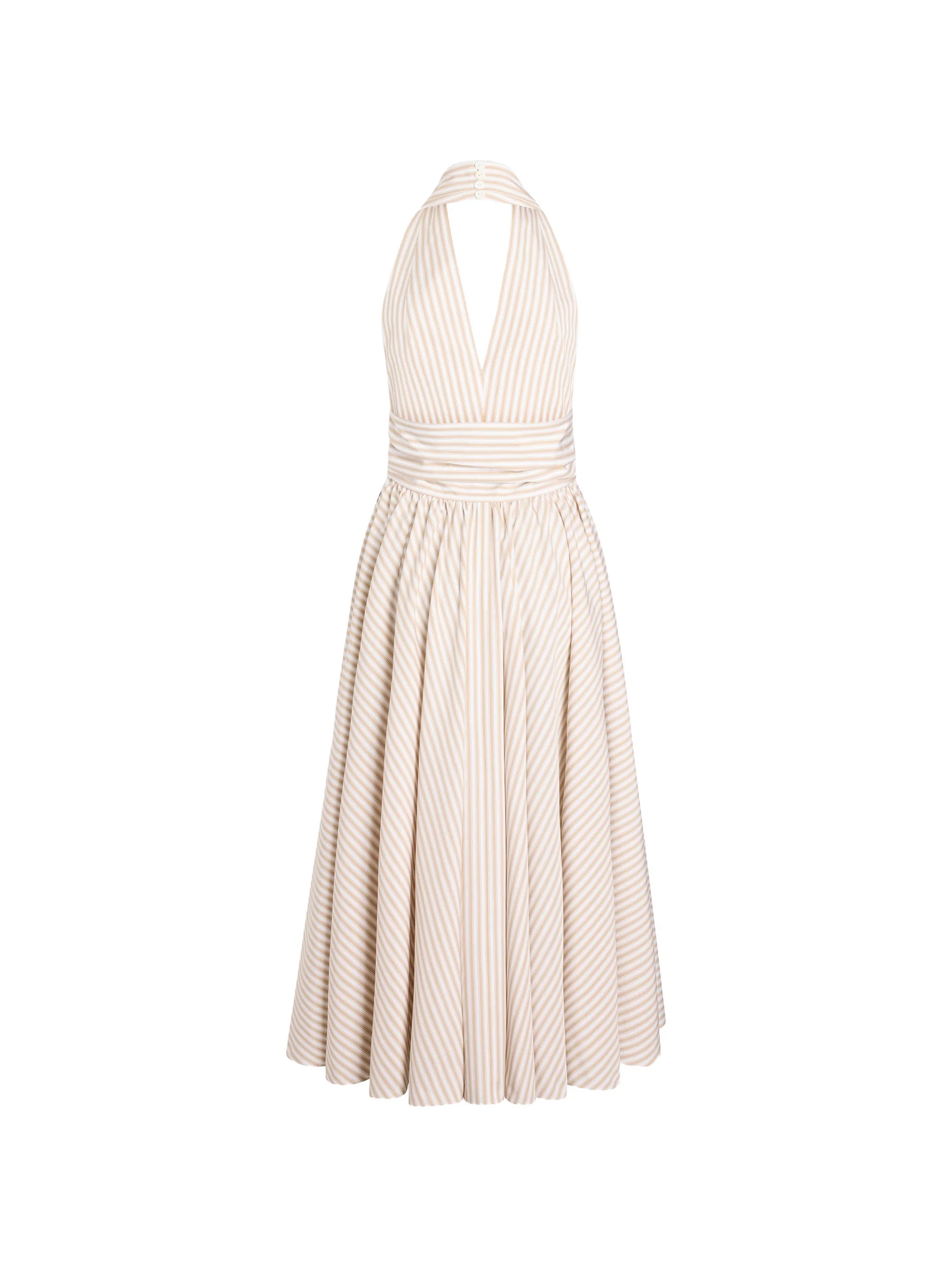 Halterneck knot midi dres