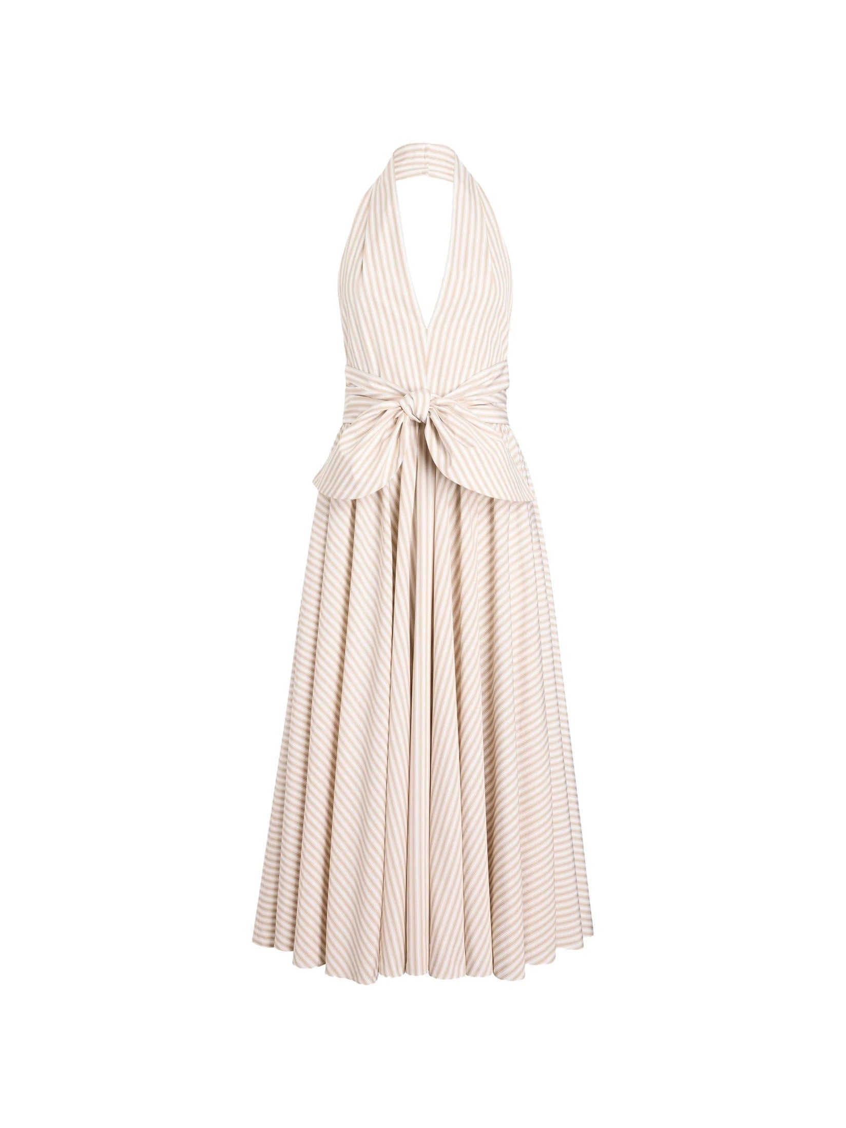 Halterneck knot midi dres