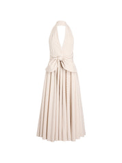 Halterneck knot midi dres