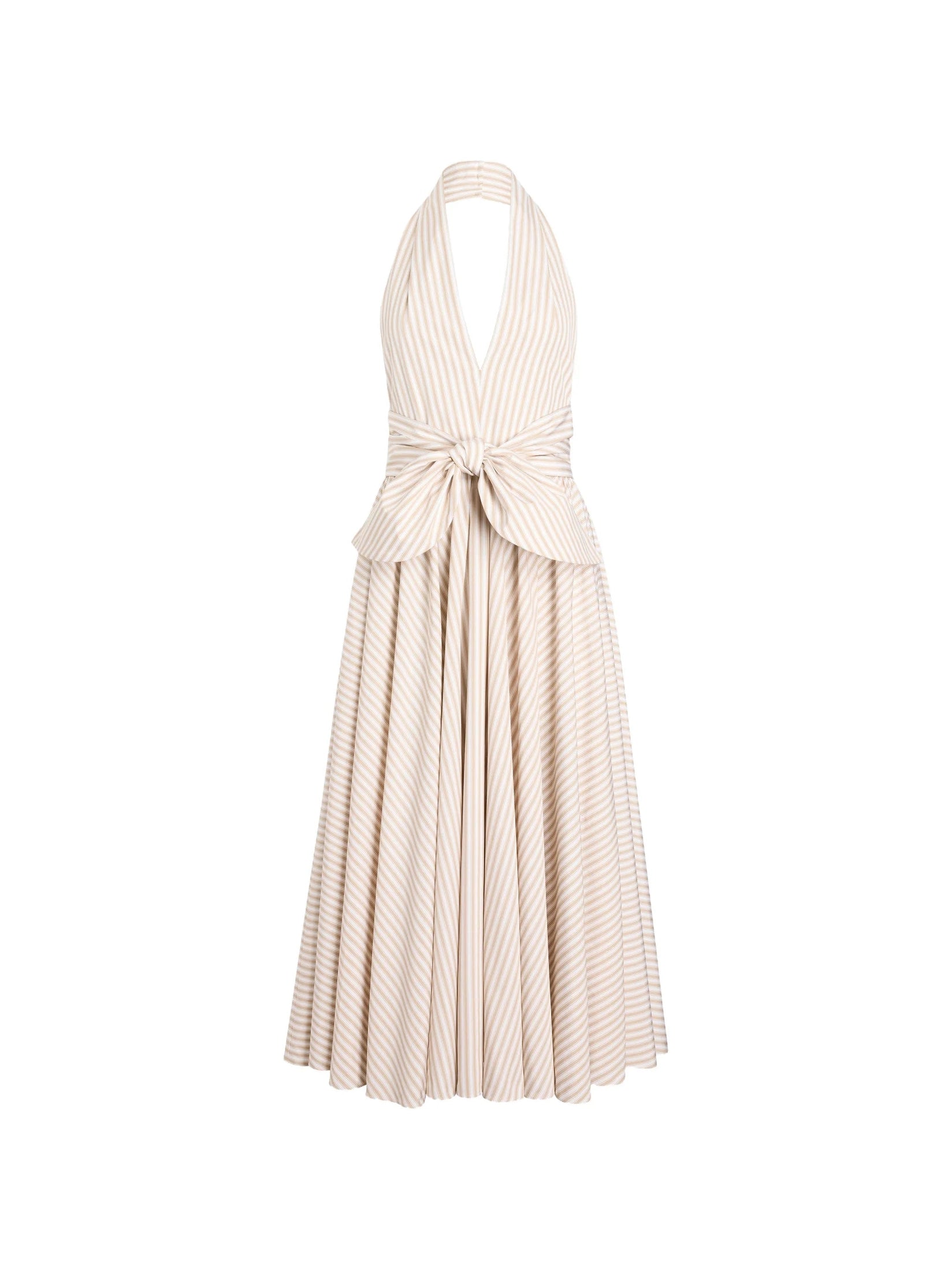 Halterneck knot midi dres